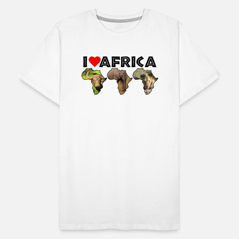 I Heart Africa Wildlife Continent Collage Trio