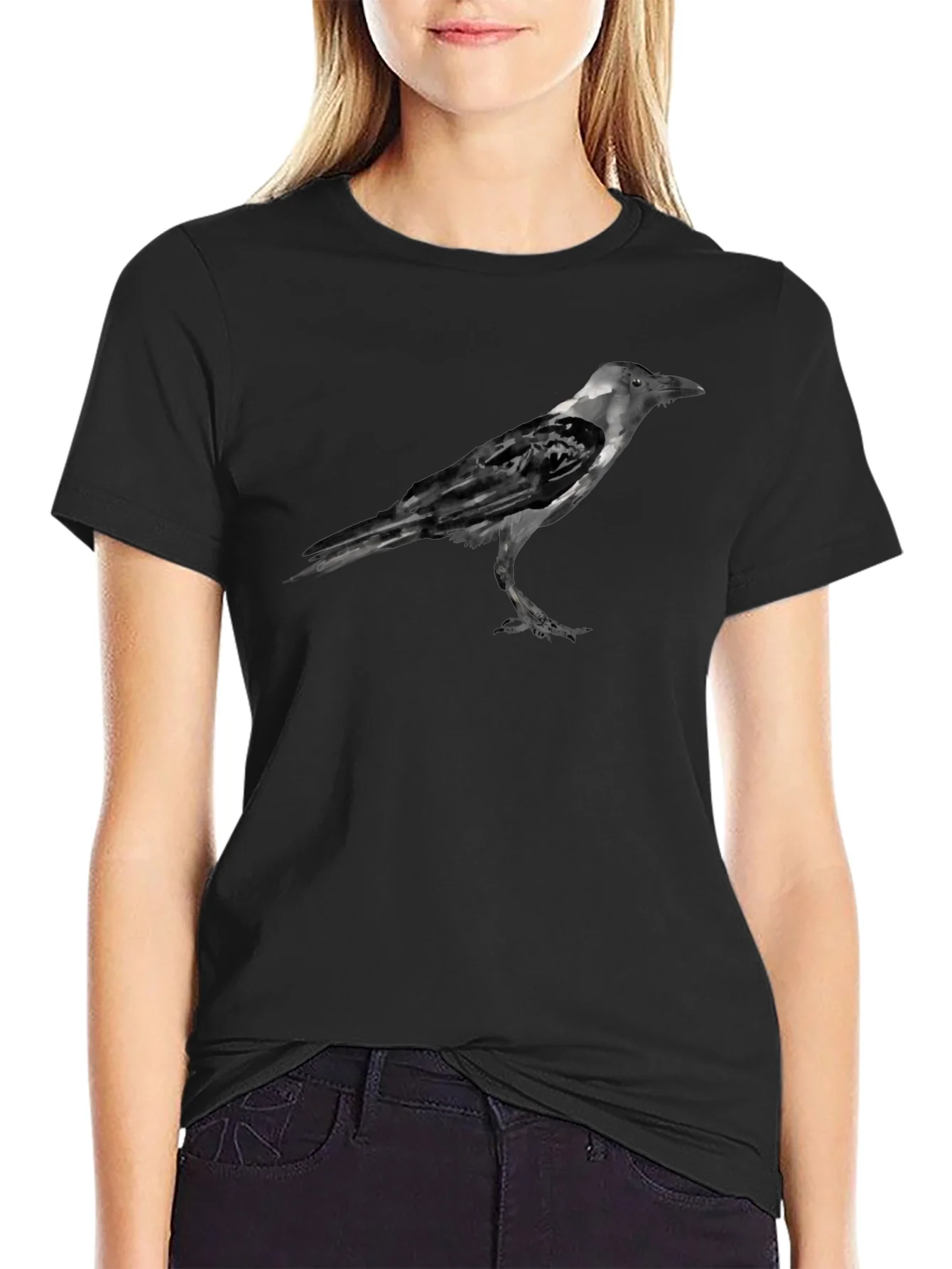 Raven Graphic Black T-Shirt