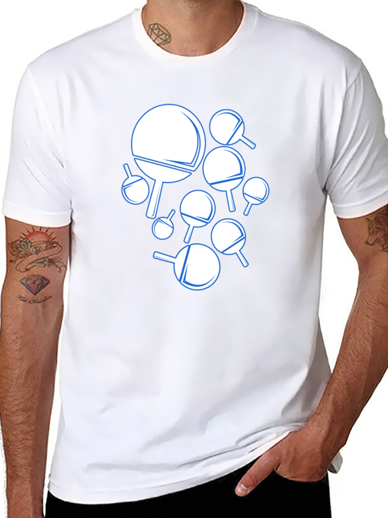 Ping Pong Paddle Graphic T-Shirt