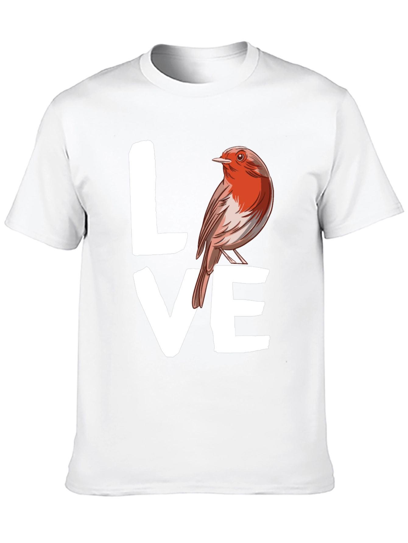 Love Bird Graphic Tee - Black Cotton T-Shirt