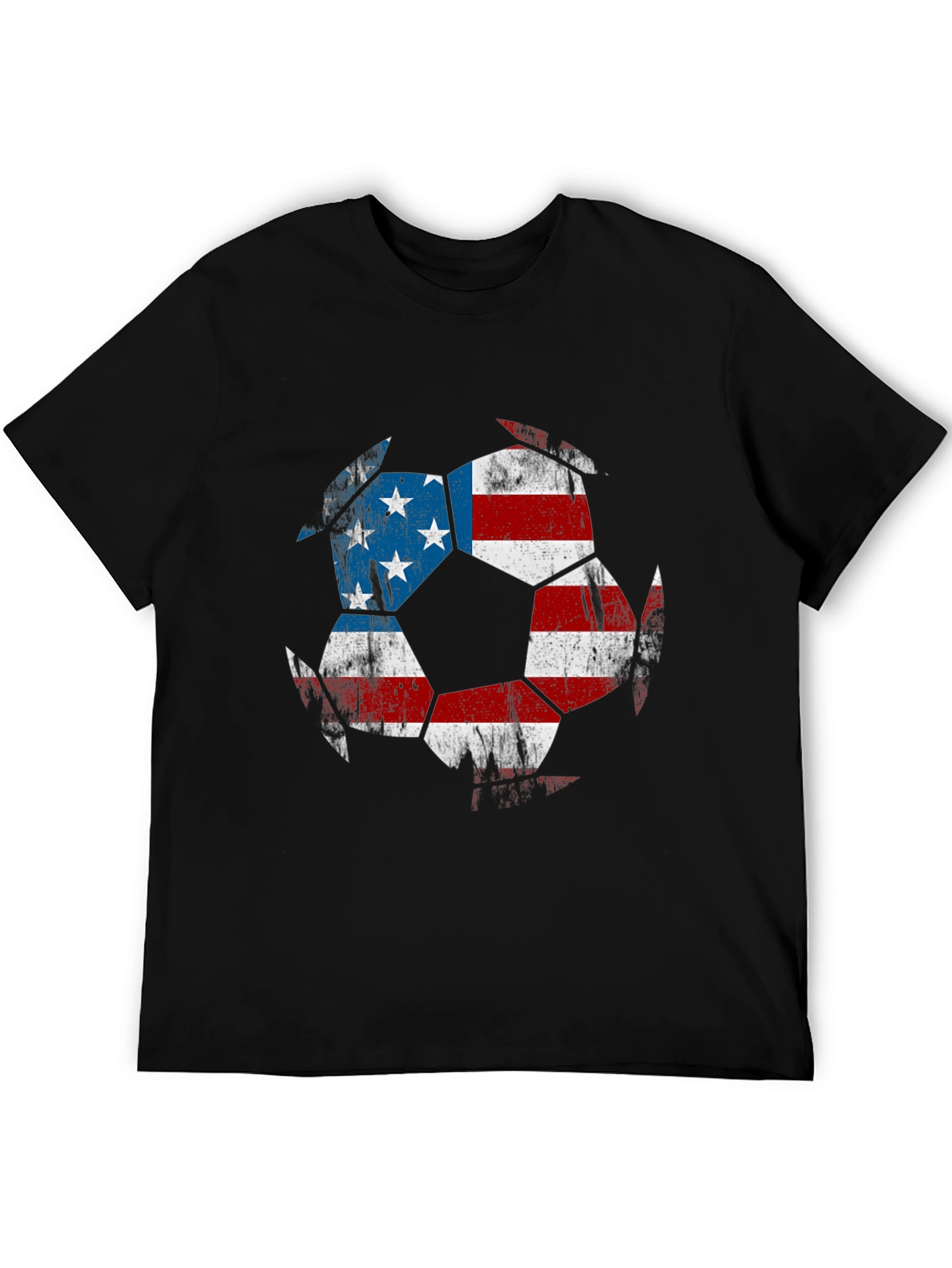 USA Flag Soccer Ball Graphic T-Shirt