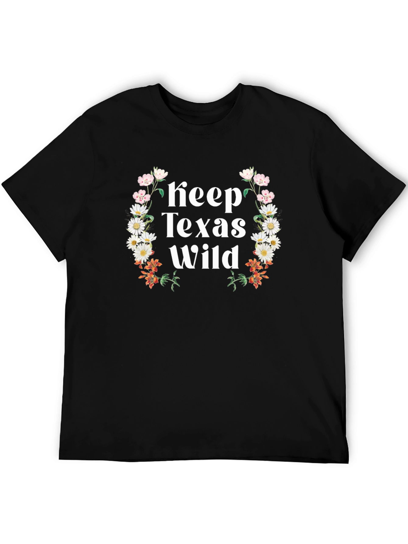 Keep Texas Wild Floral Graphic T-Shirt