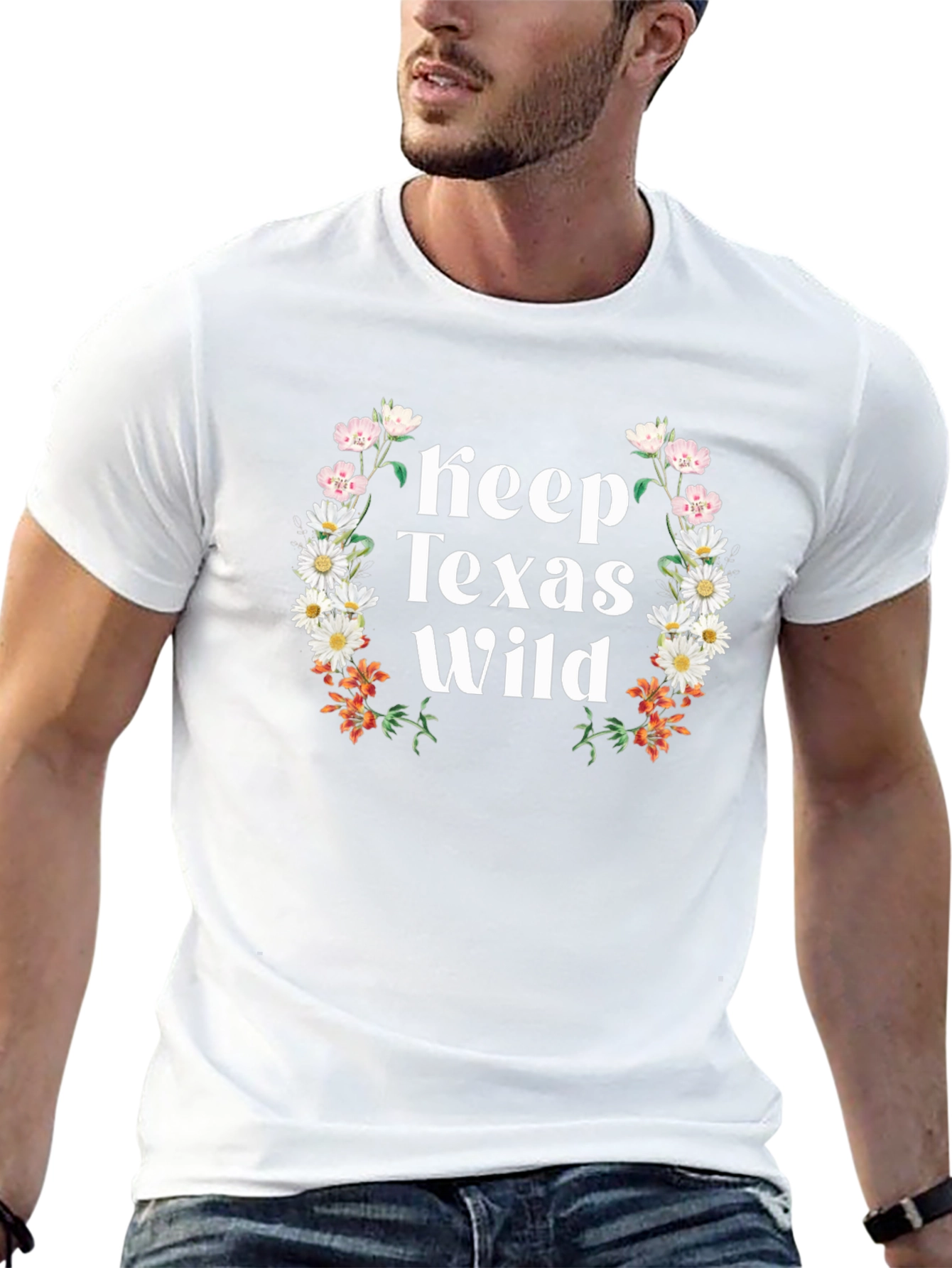 Keep Texas Wild Floral Graphic T-Shirt