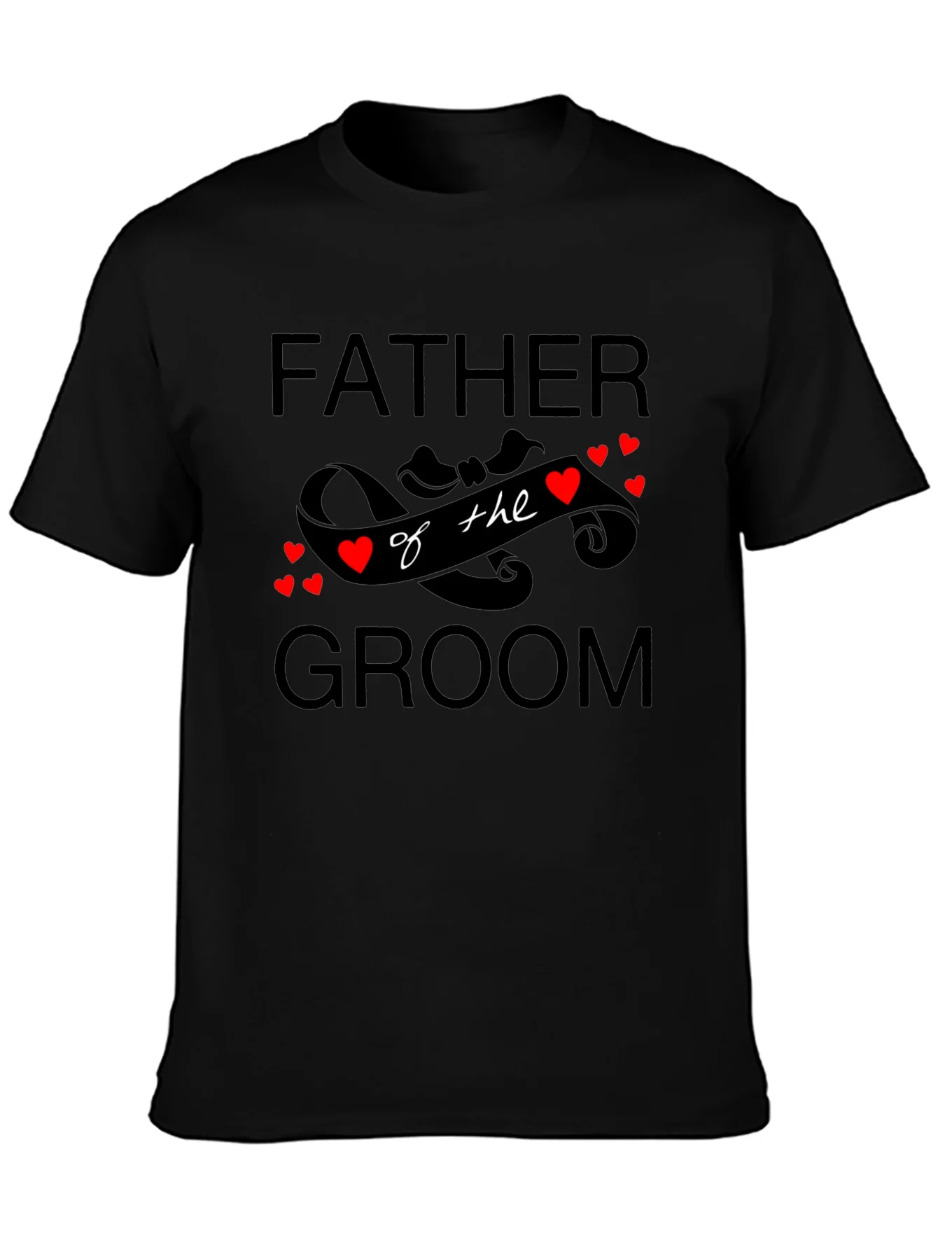 Father of the Groom Black T-Shirt