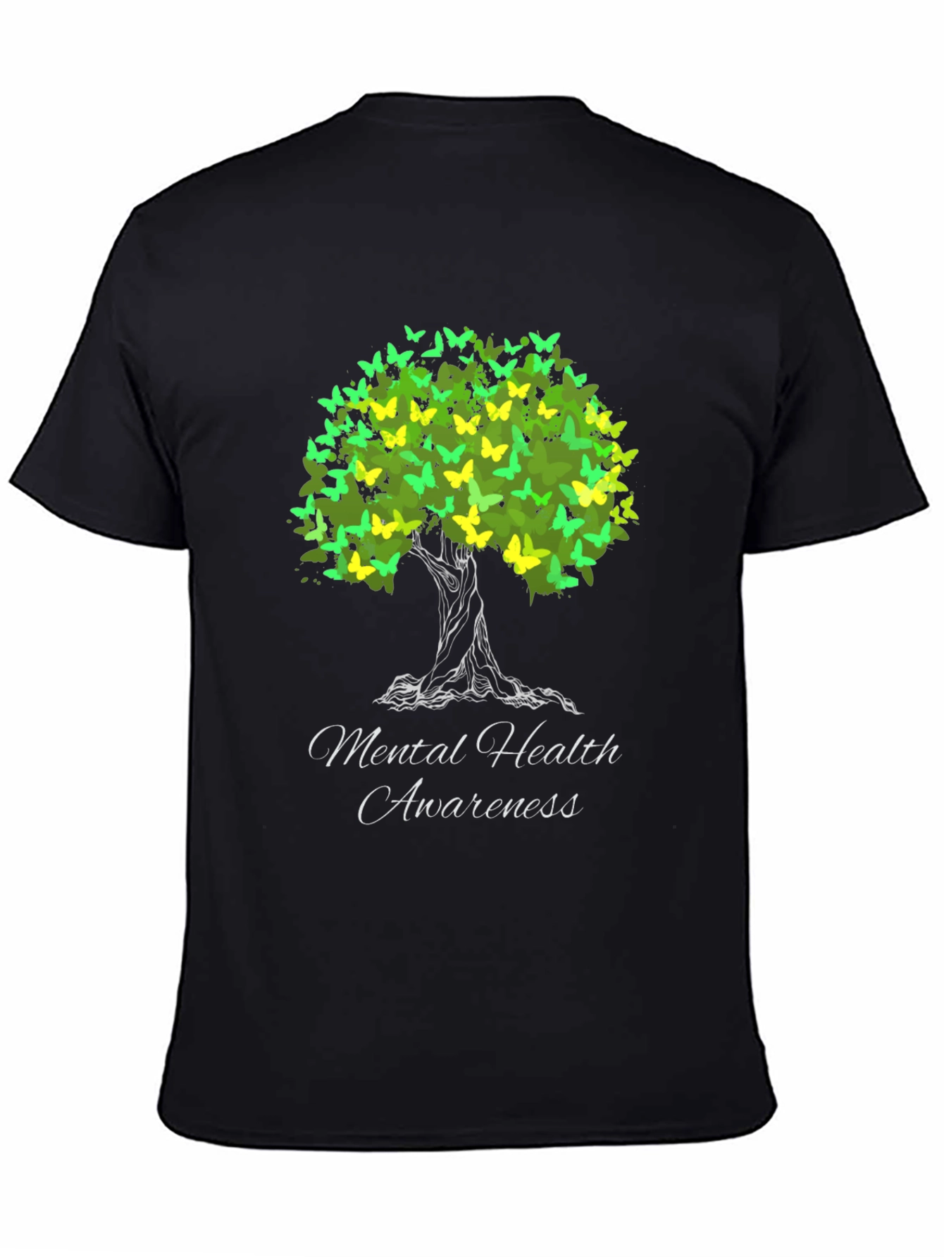 Mental Health Awareness Butterfly Tree T-Shirt