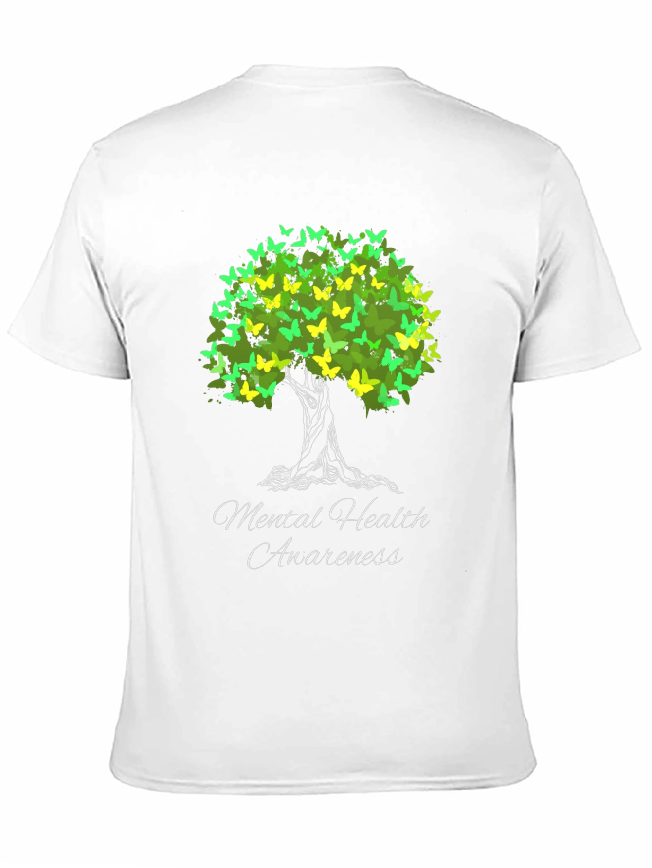 Mental Health Awareness Butterfly Tree T-Shirt
