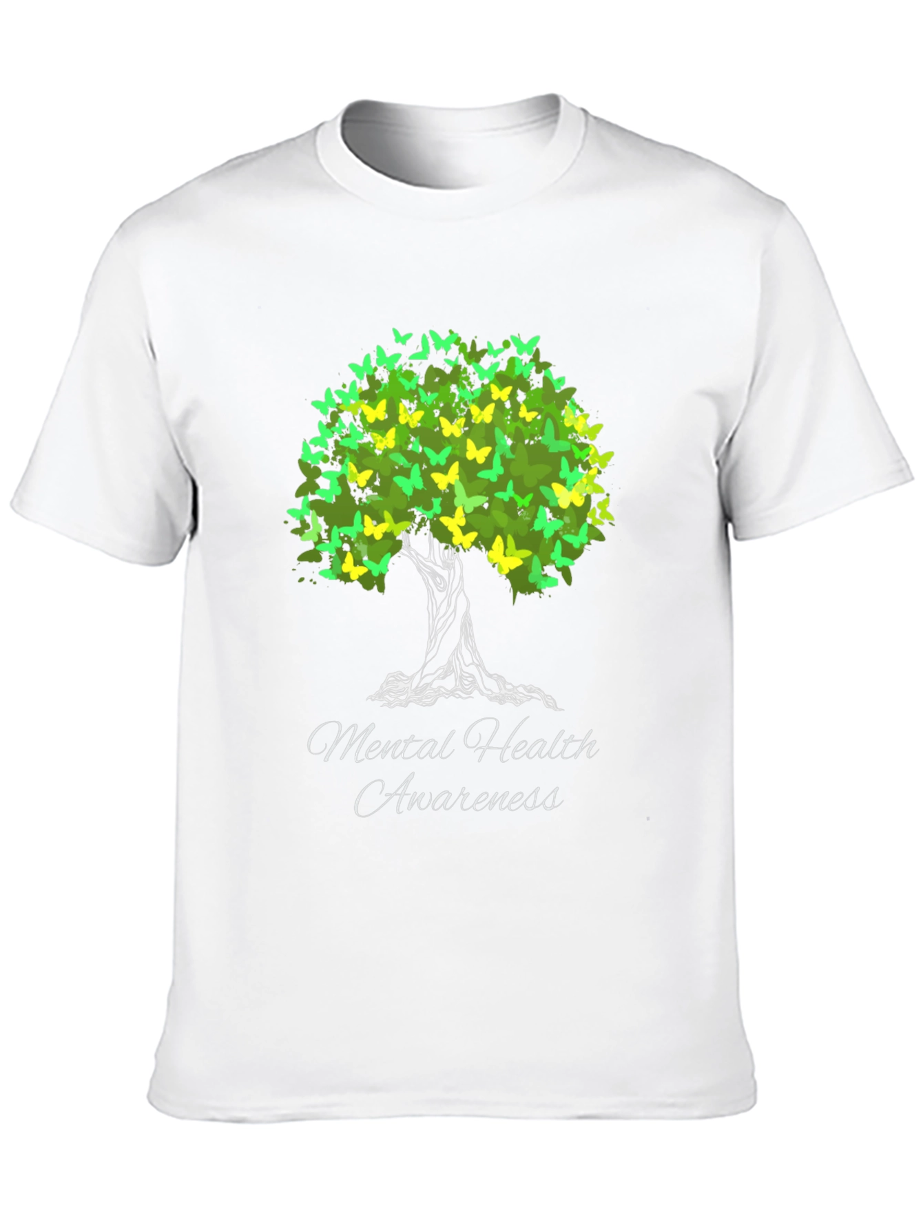 Mental Health Awareness Butterfly Tree T-Shirt