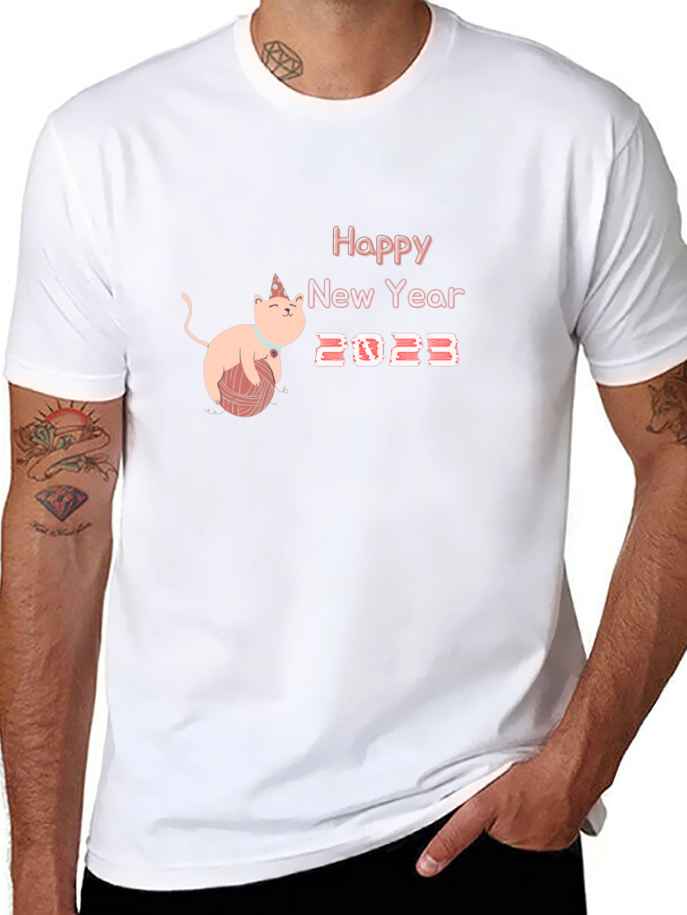 Happy New Year 2023 Cat T-Shirt