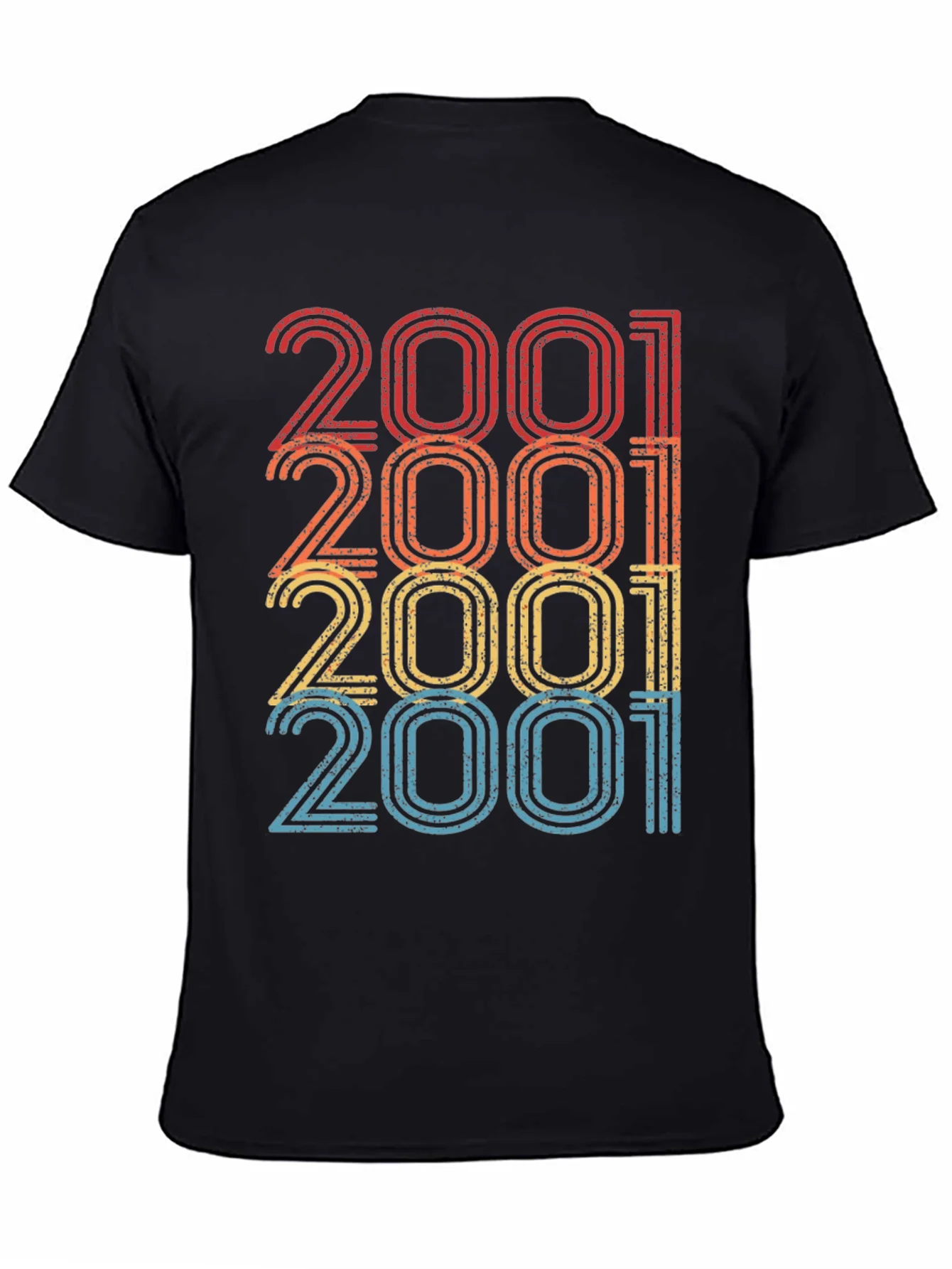 2001 Retro Style Black T-Shirt