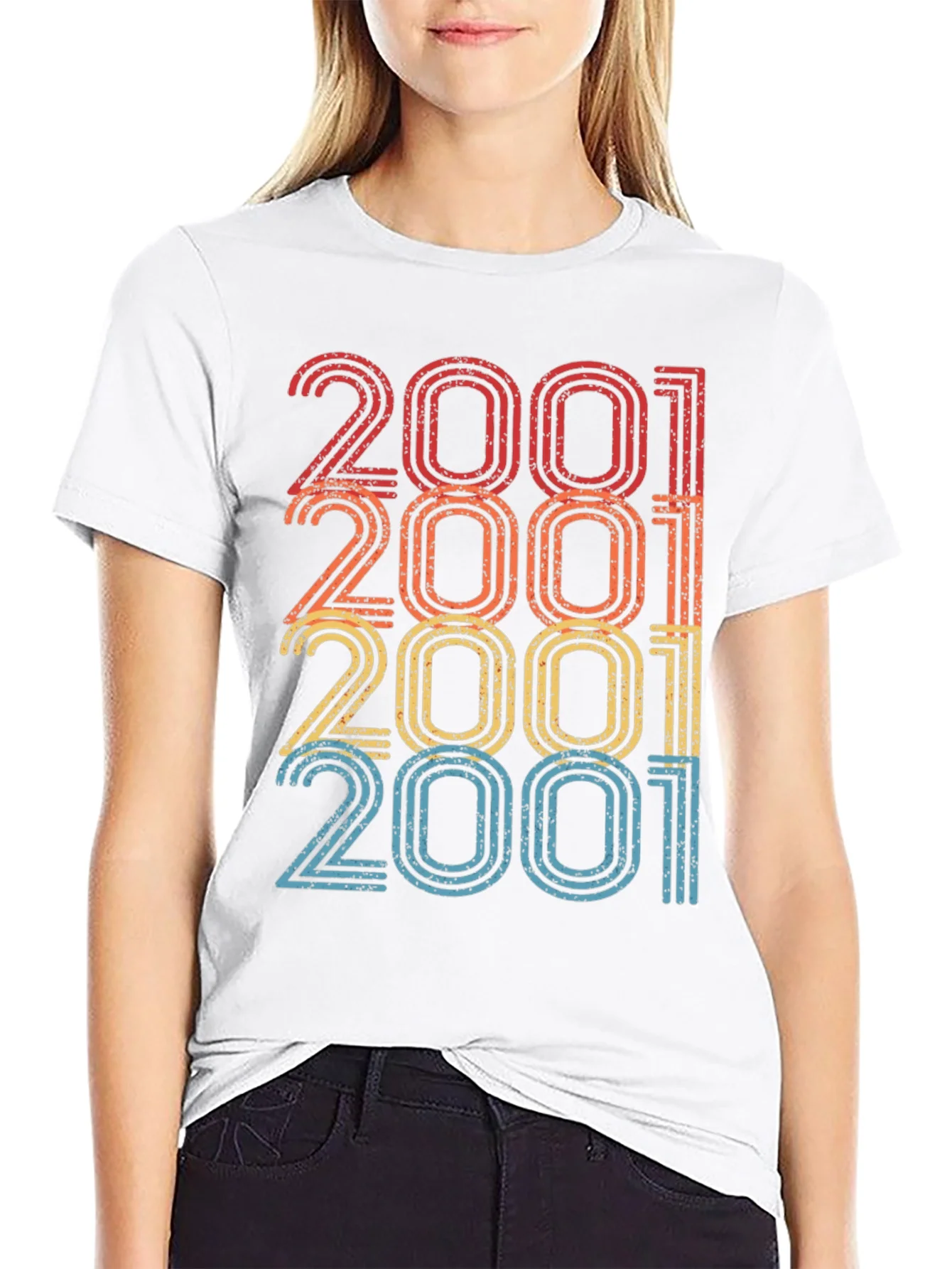 2001 Retro Style Black T-Shirt
