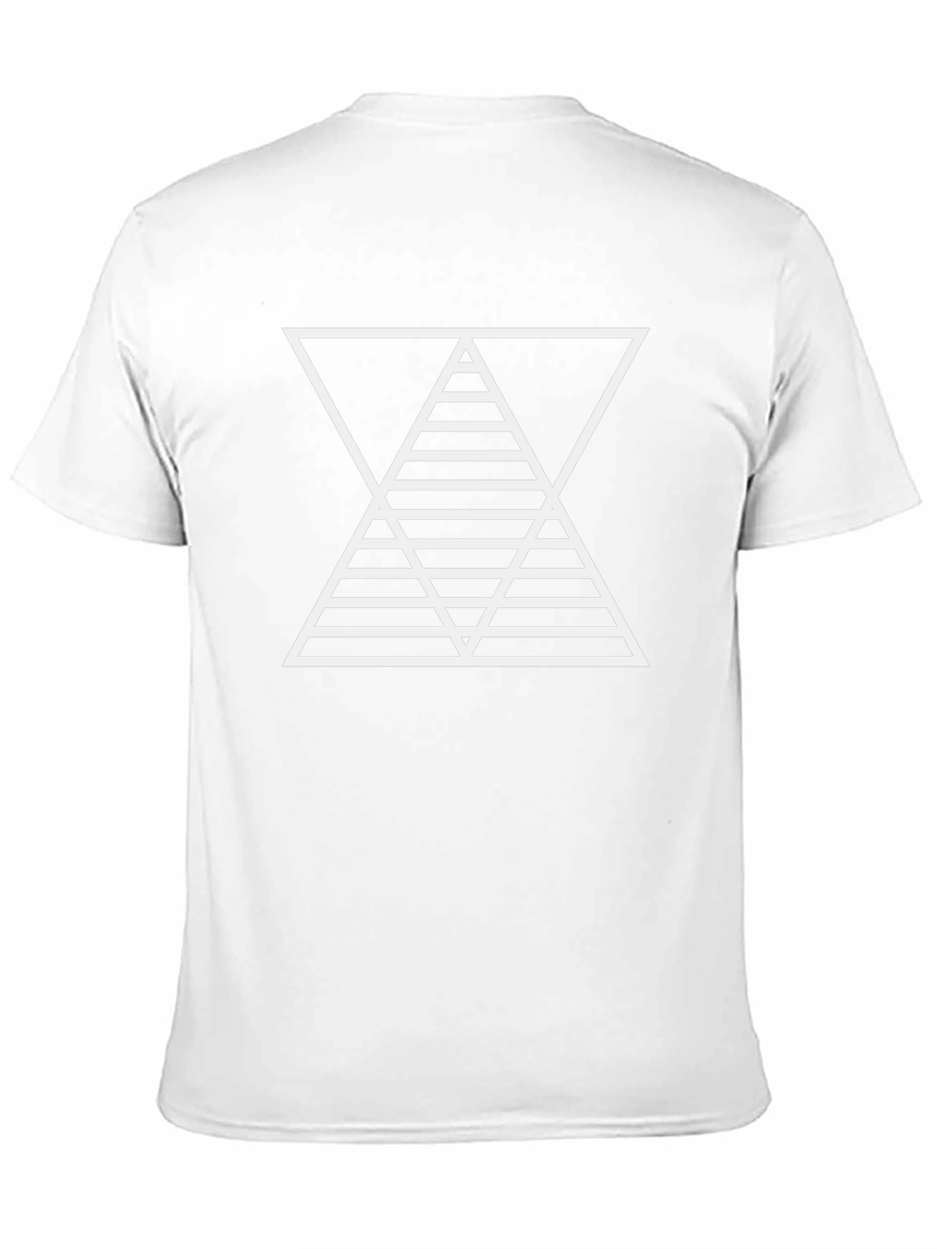 Geometric Triangle Graphic Print Black T-Shirt