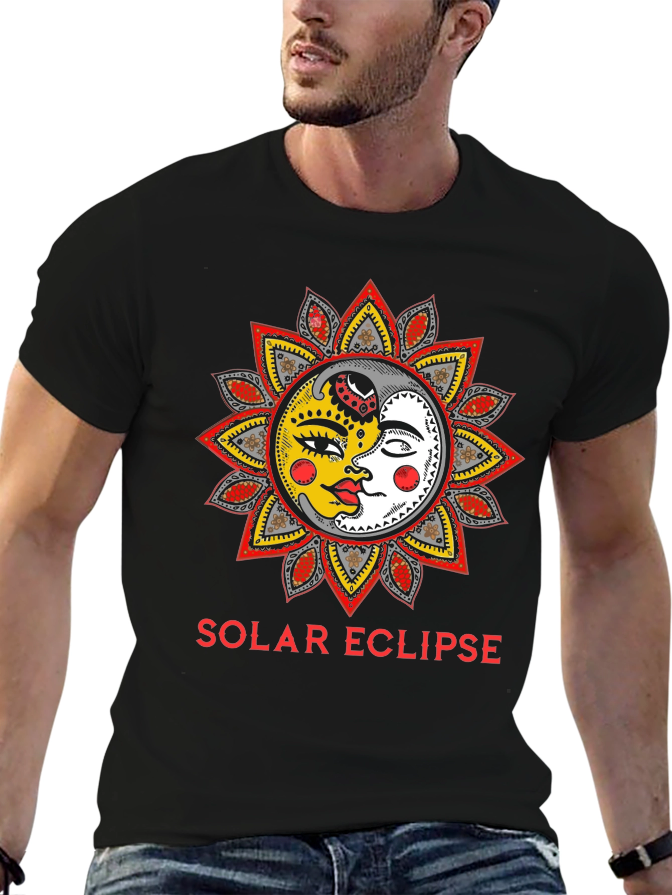 Solar Eclipse Graphic Print T-Shirt - Unisex Fashion Top