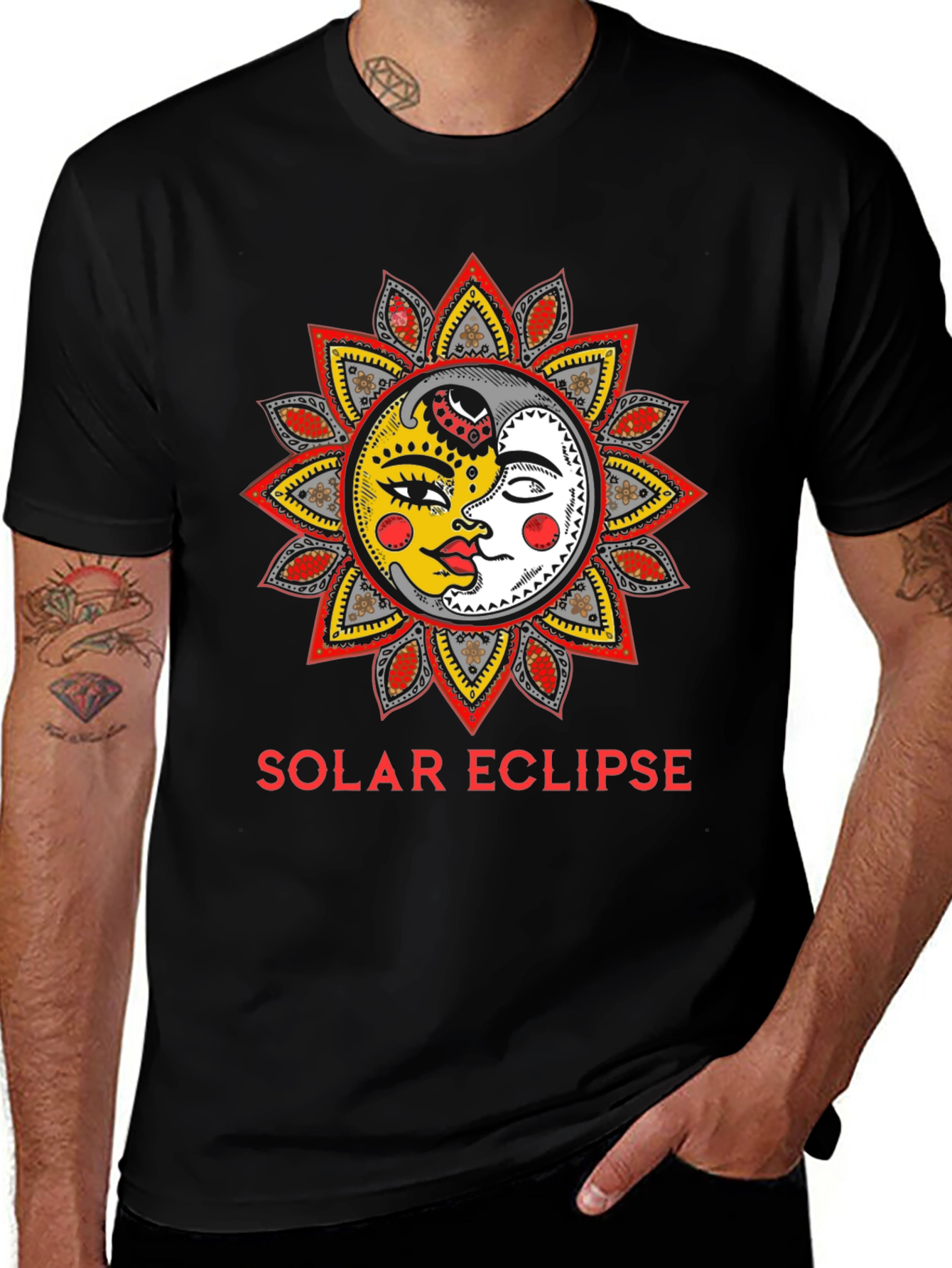 Solar Eclipse Graphic Print T-Shirt - Unisex Fashion Top
