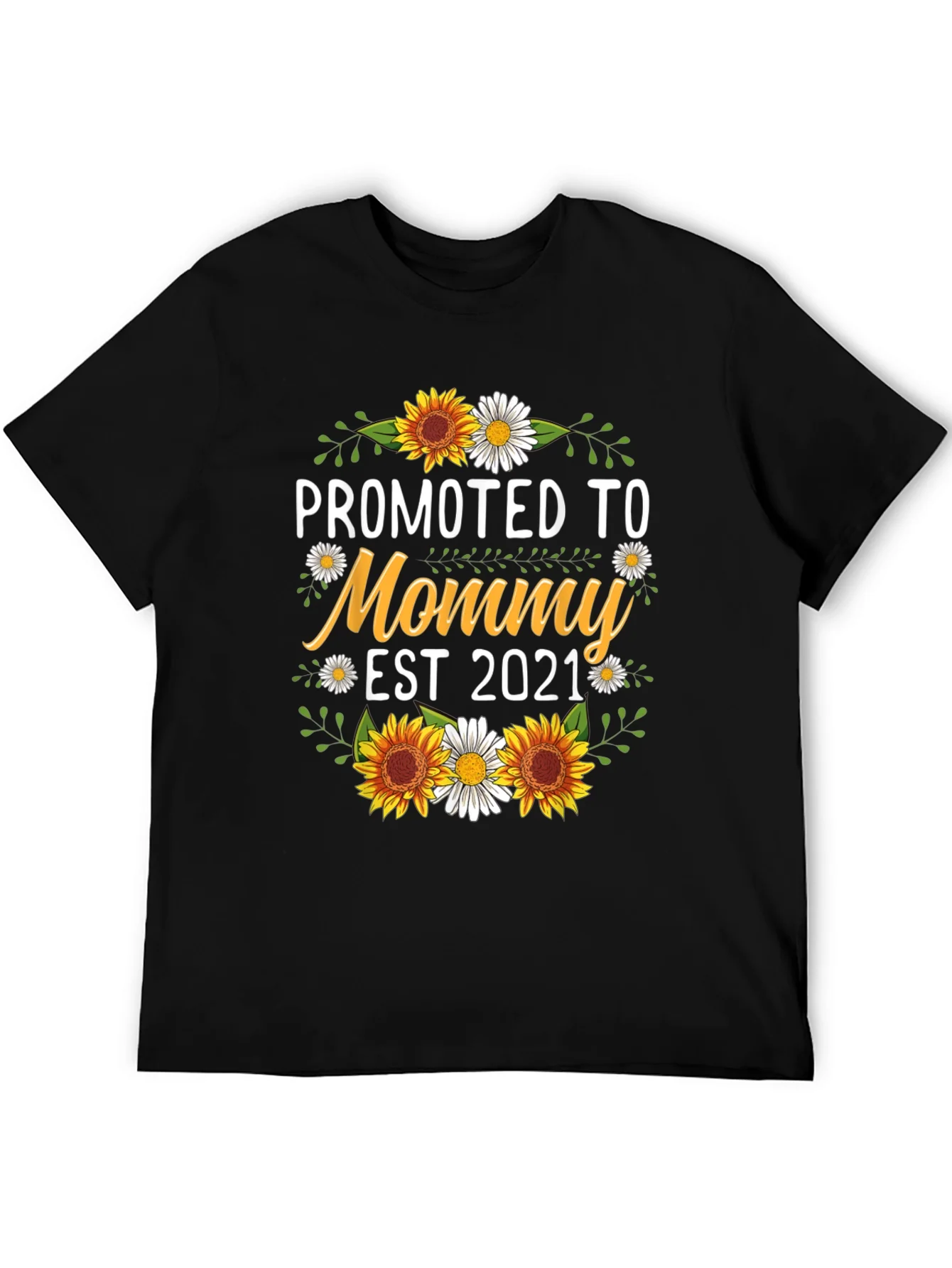 Promoted to Mommy EST 2021 Graphic Tee