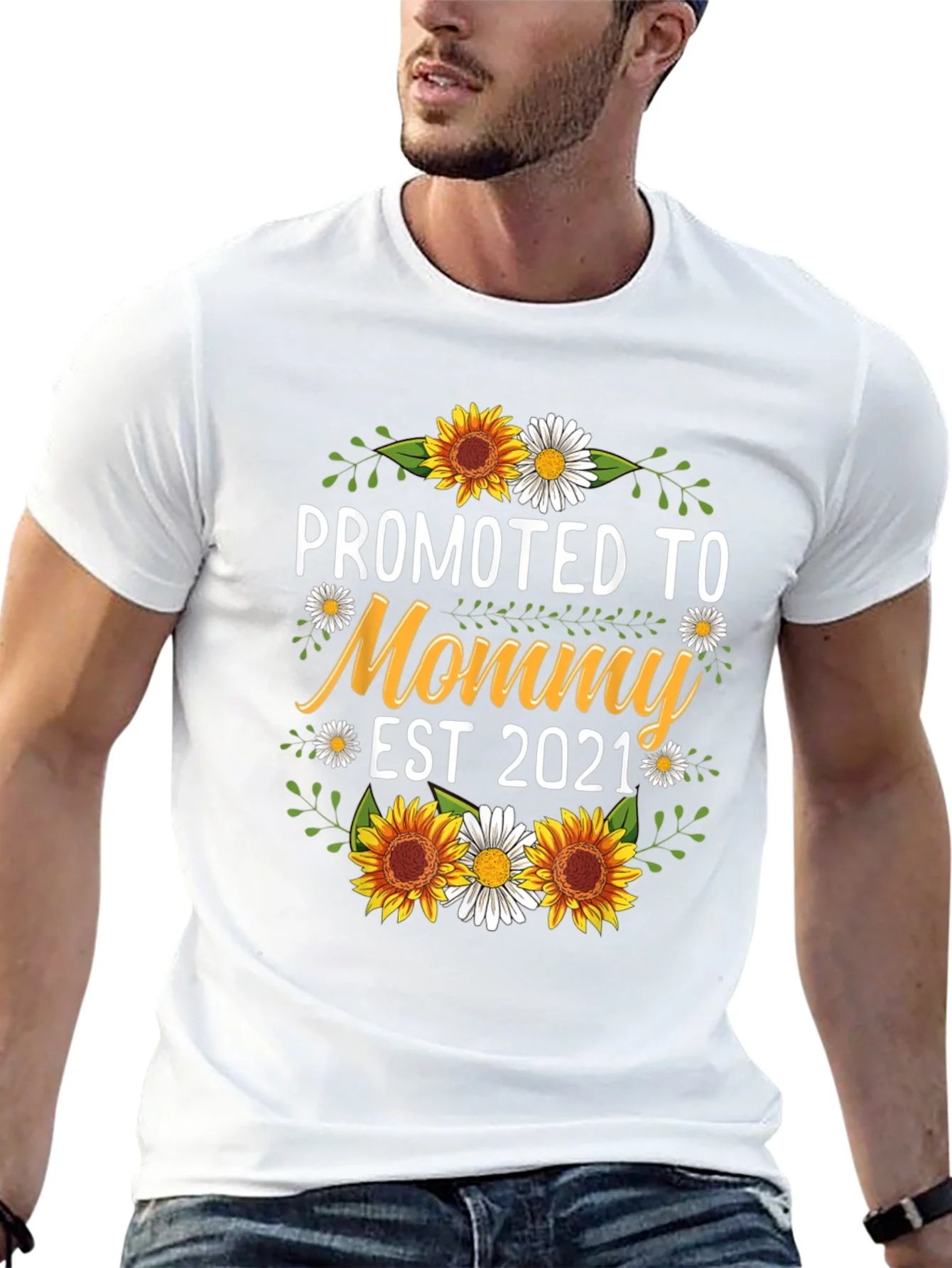 Promoted to Mommy EST 2021 Graphic Tee