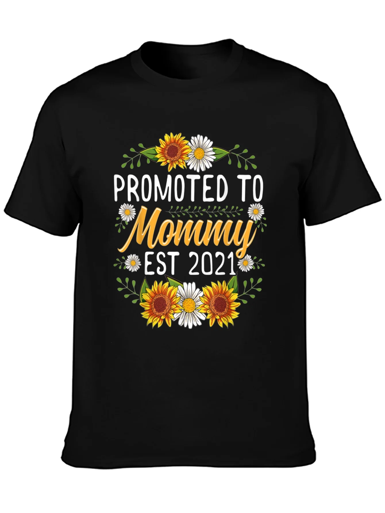 Promoted to Mommy EST 2021 Graphic Tee