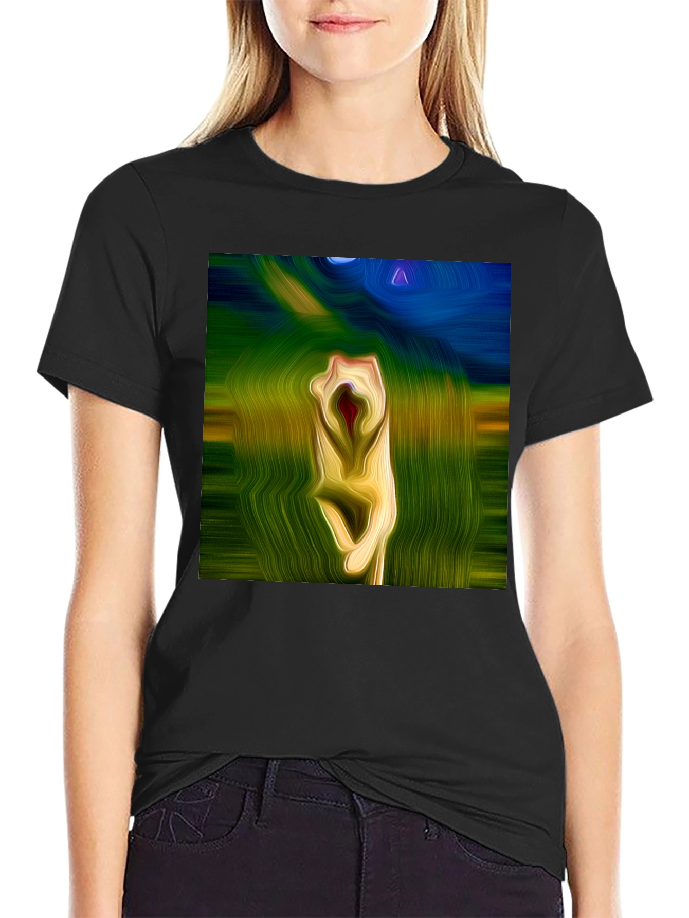 Abstract Art Black T-Shirt