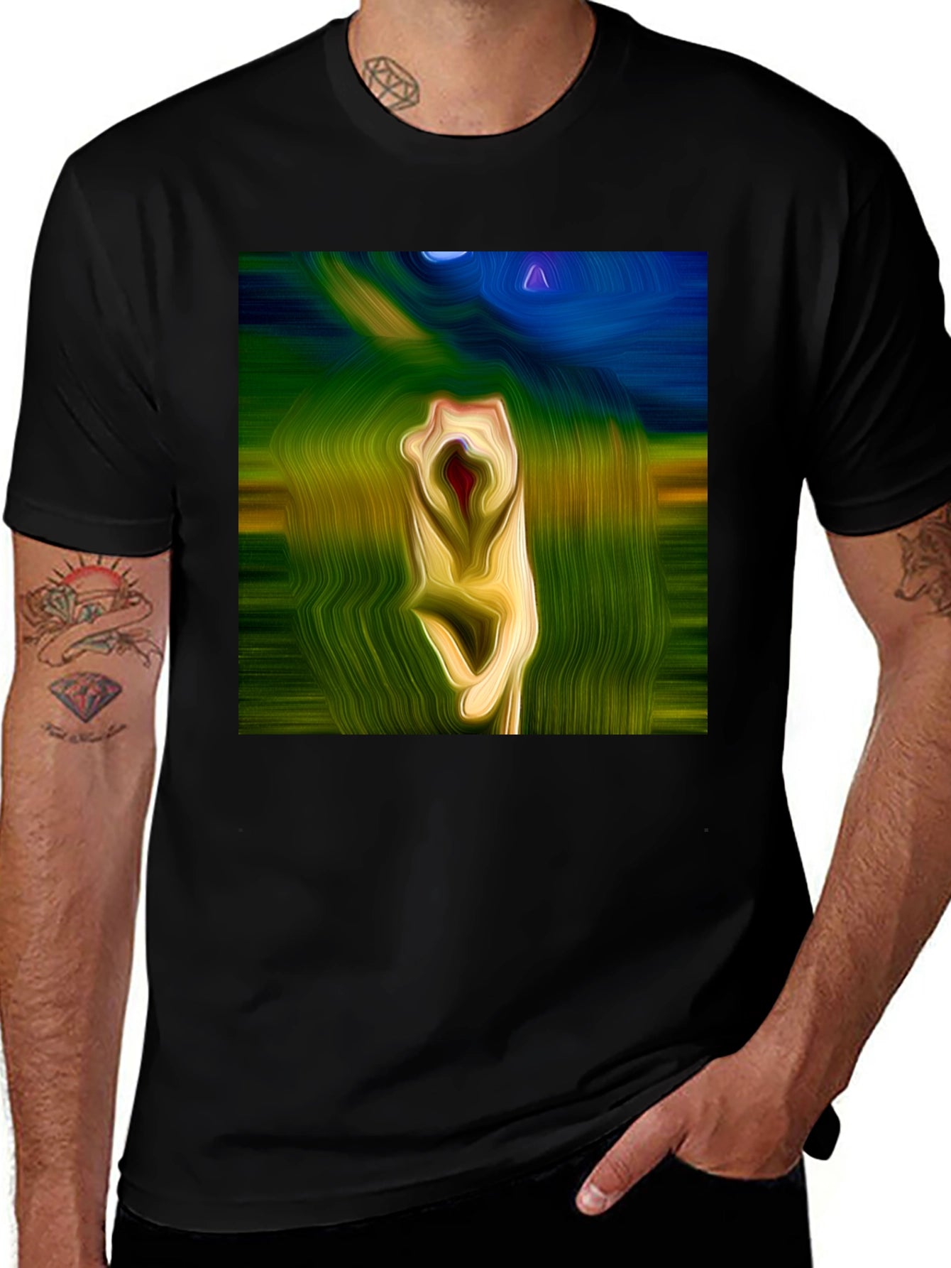 Abstract Art Black T-Shirt