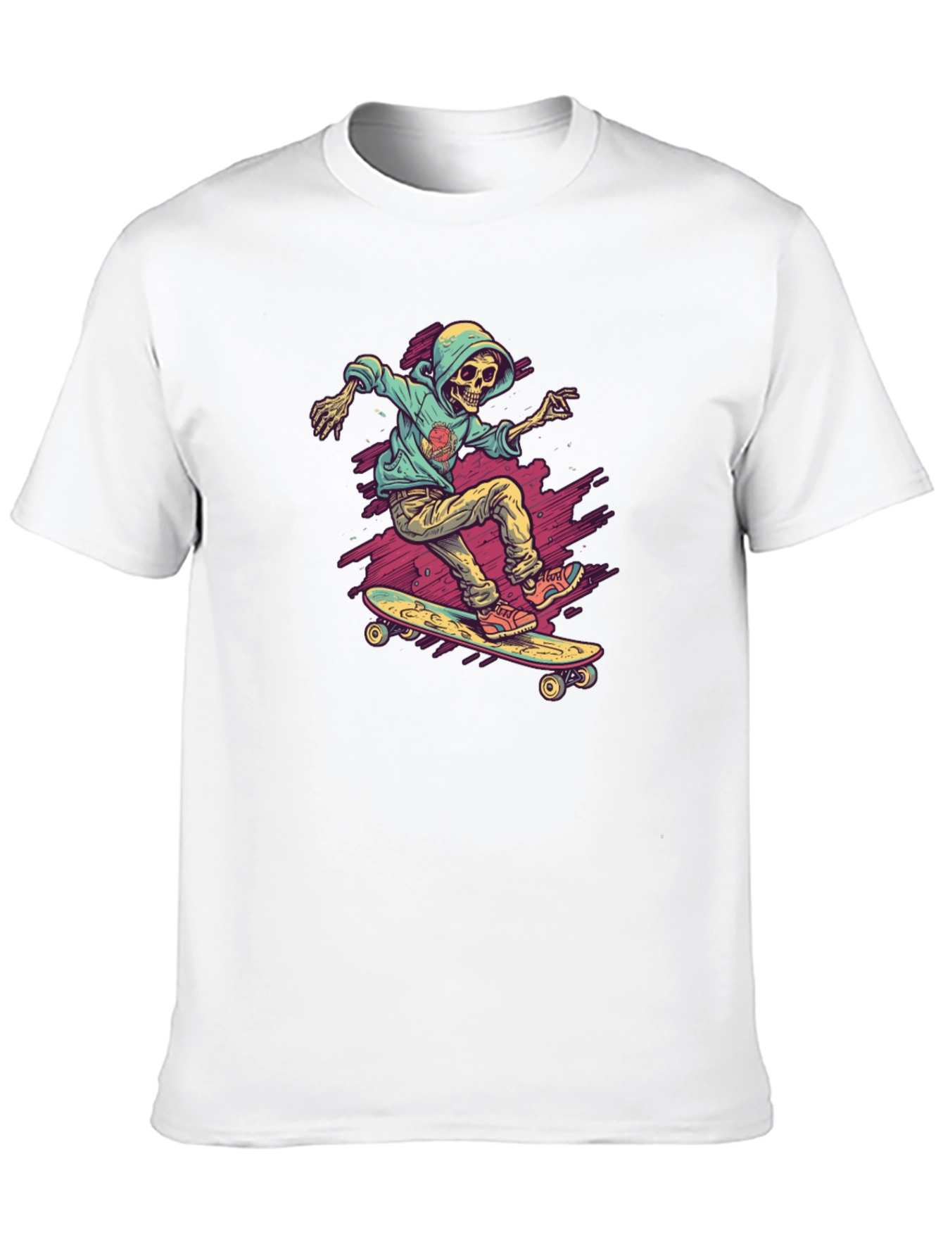 Skateboarding Skeleton Graphic Tee