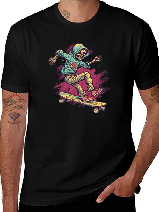 Skateboarding Skeleton Graphic Tee