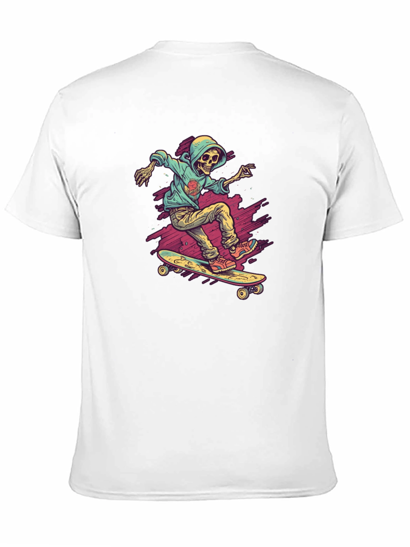 Skateboarding Skeleton Graphic Tee