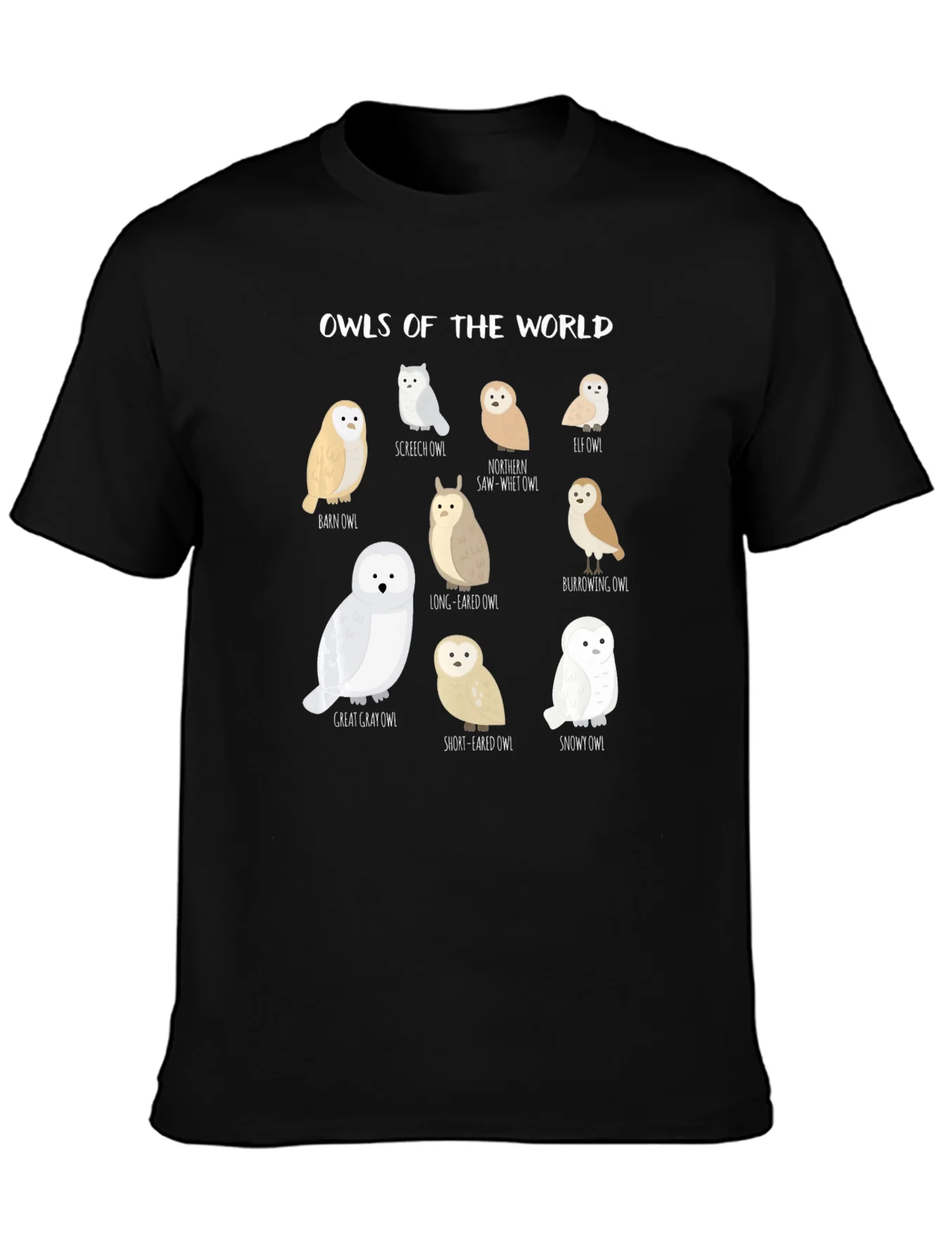Owls of the World Graphic Tee
