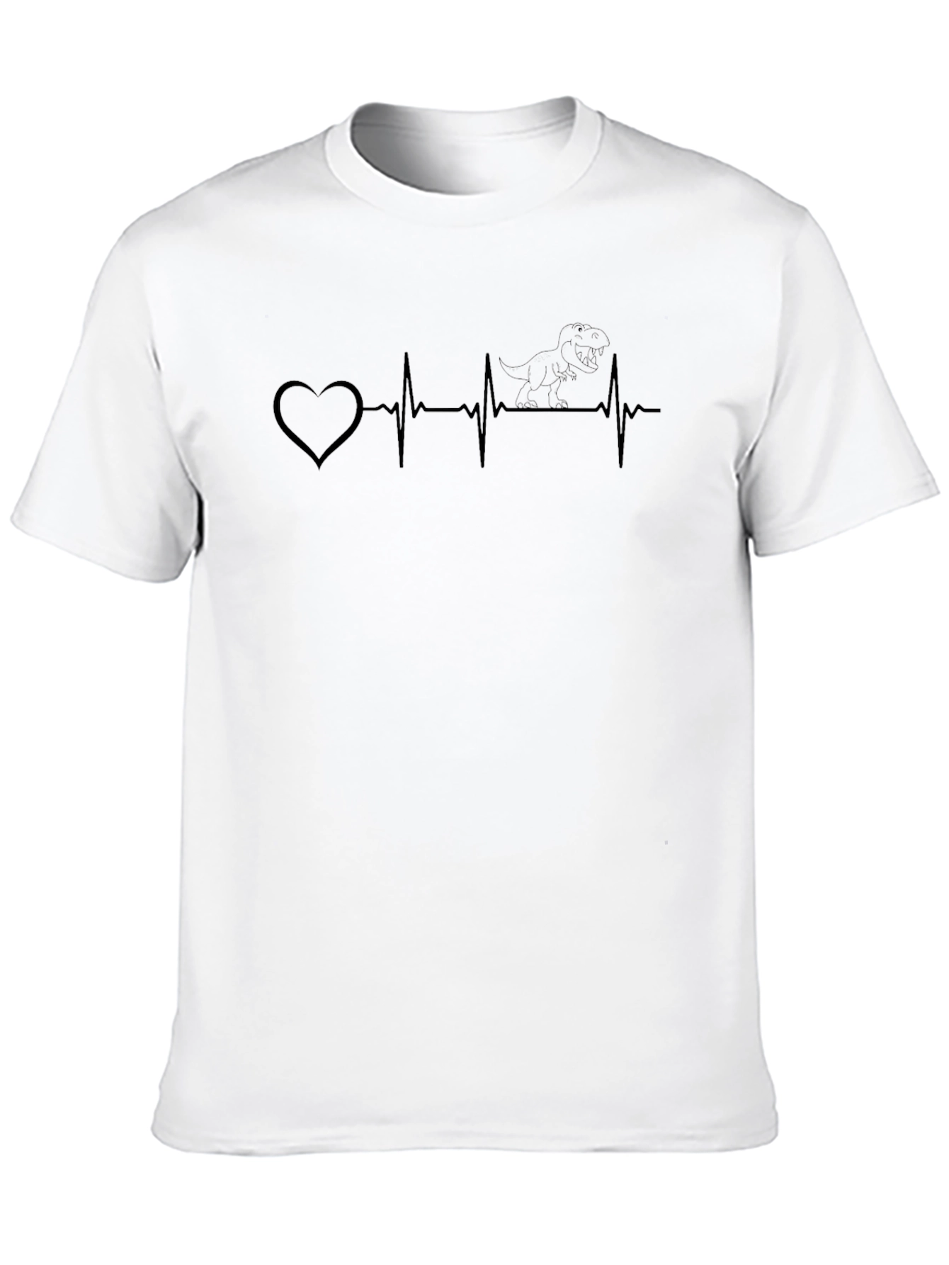 Dino Heartbeat T-Shirt - Black