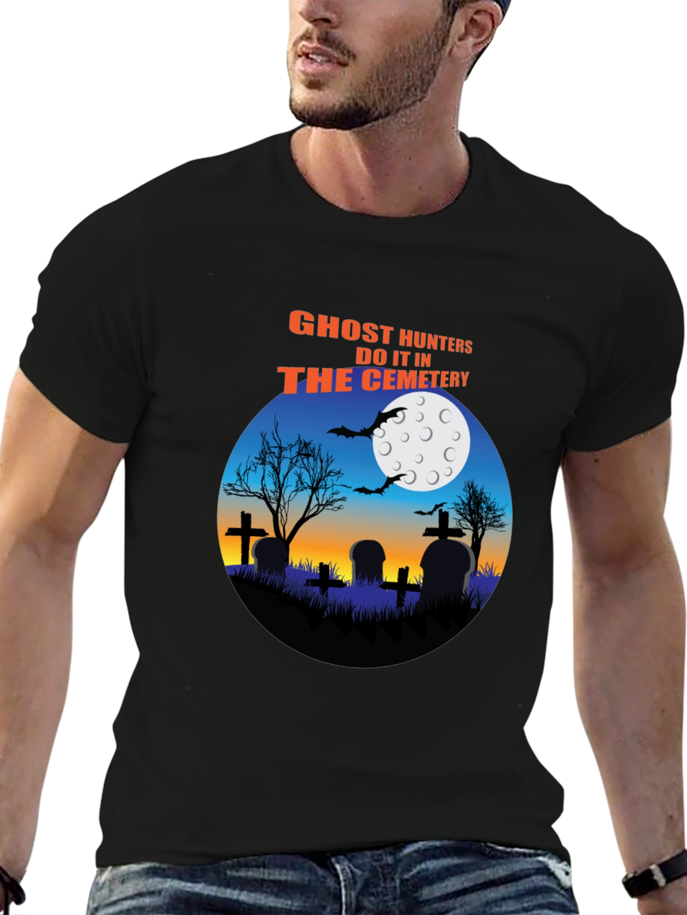 Ghost Hunters Cemetery T-Shirt Halloween Tee