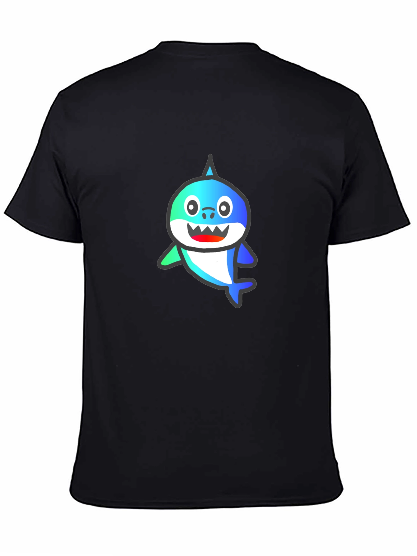 Baby Shark Black T-Shirt - Fun Cartoon Tee