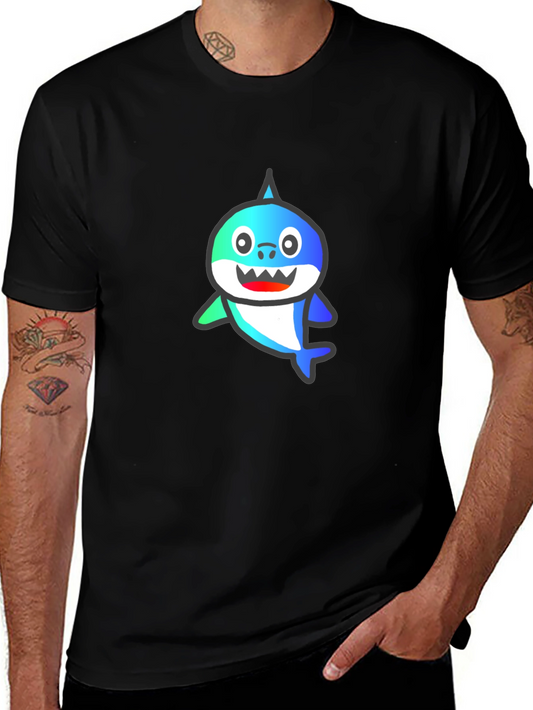 Baby Shark Black T-Shirt - Fun Cartoon Tee