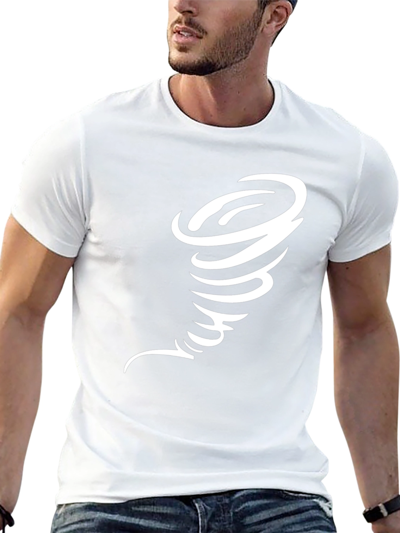 Tornado Graphic Print Black T-Shirt