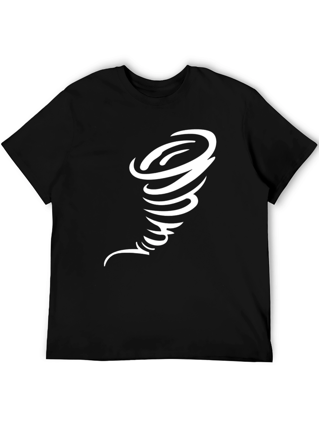 Tornado Graphic Print Black T-Shirt