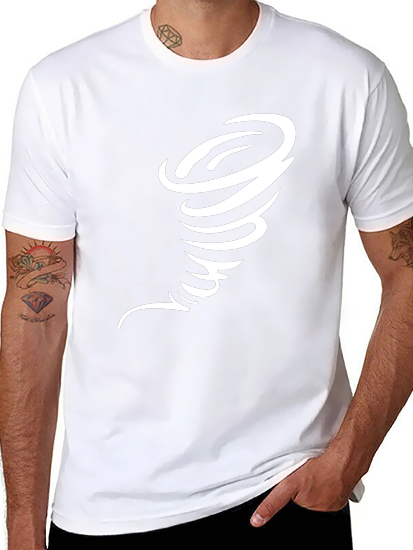 Tornado Graphic Print Black T-Shirt