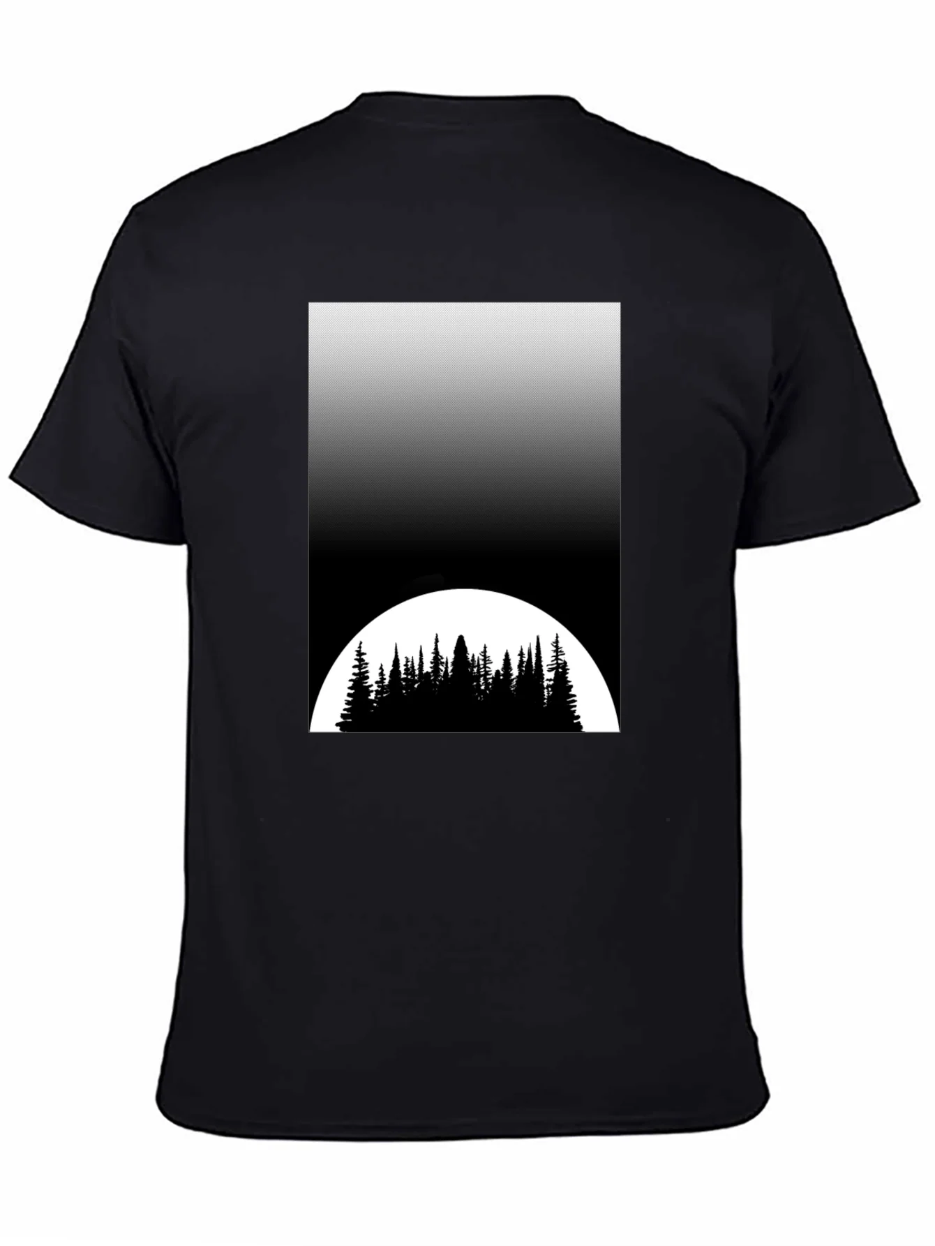 Nature Scene Black T-Shirt