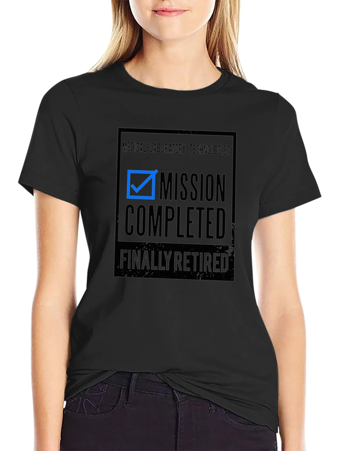 Medical Lab Tech Retirement T-Shirt Mission Complete