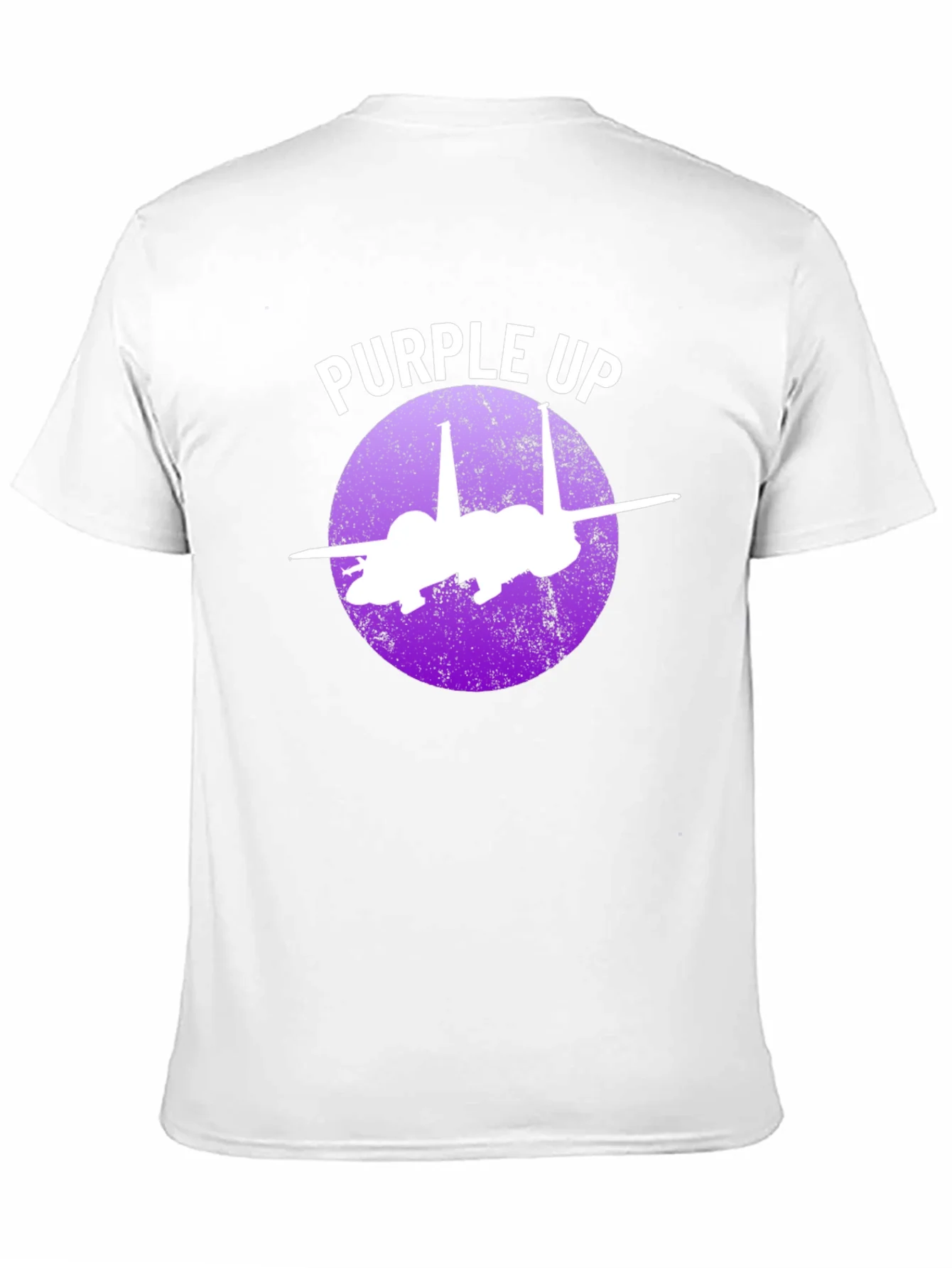 Purple Up F-15 Fighter Jet Graphic T-Shirt