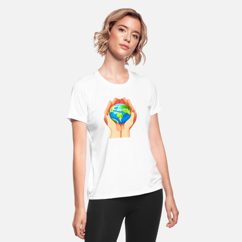 Illustration of hands holding Earth to celebrate E