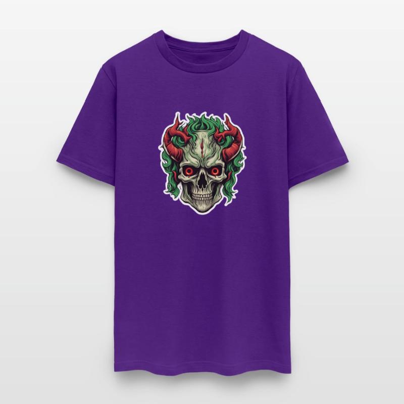 Infernal Emerald: Red-Horned Skull