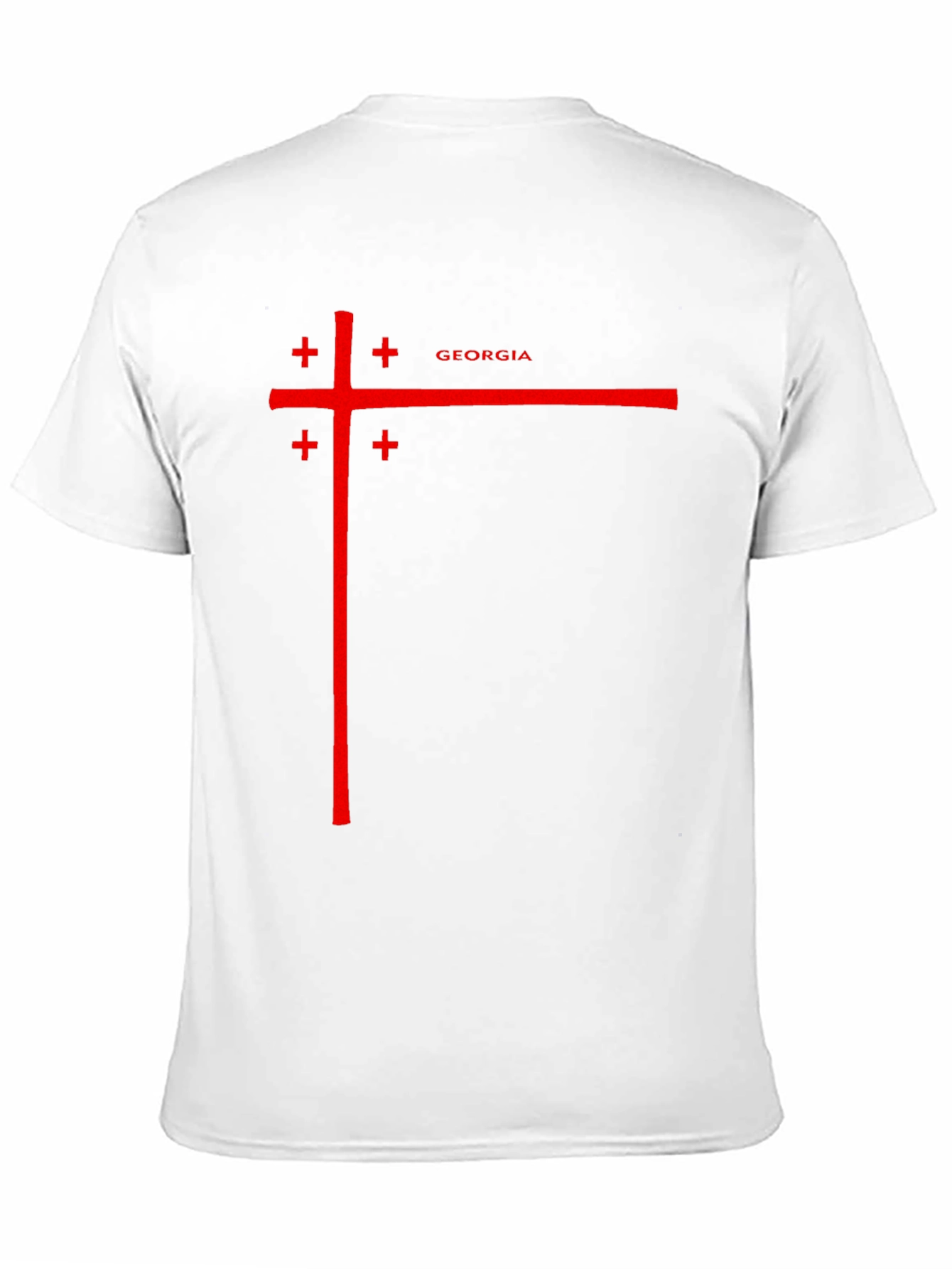 Georgia Flag T-Shirt - Black Cotton Tee
