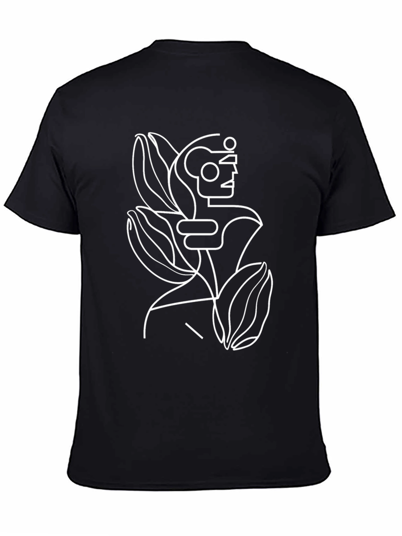 Abstract Line Art Graphic T-Shirt