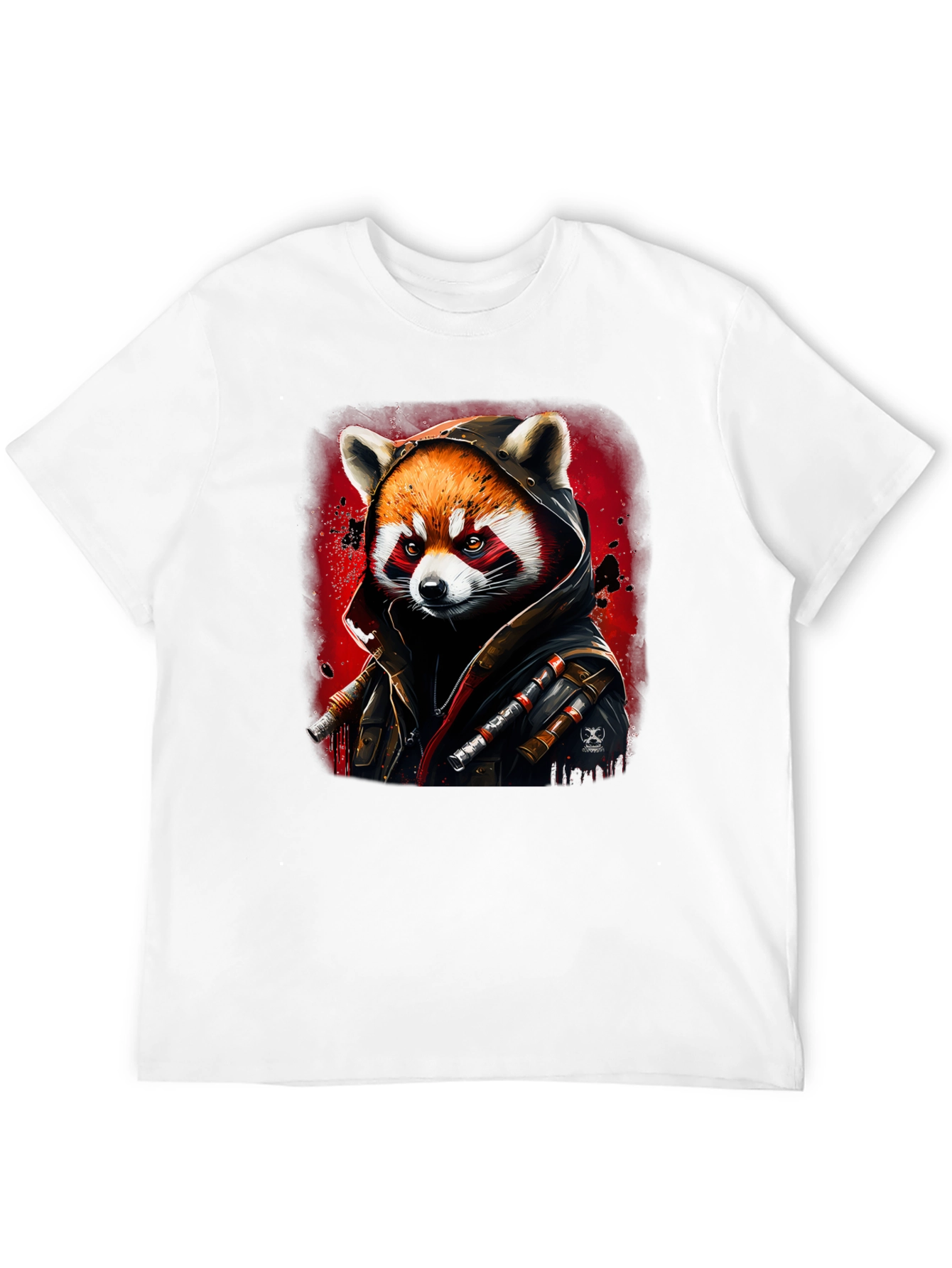 Red Panda Rogue Black T-Shirt