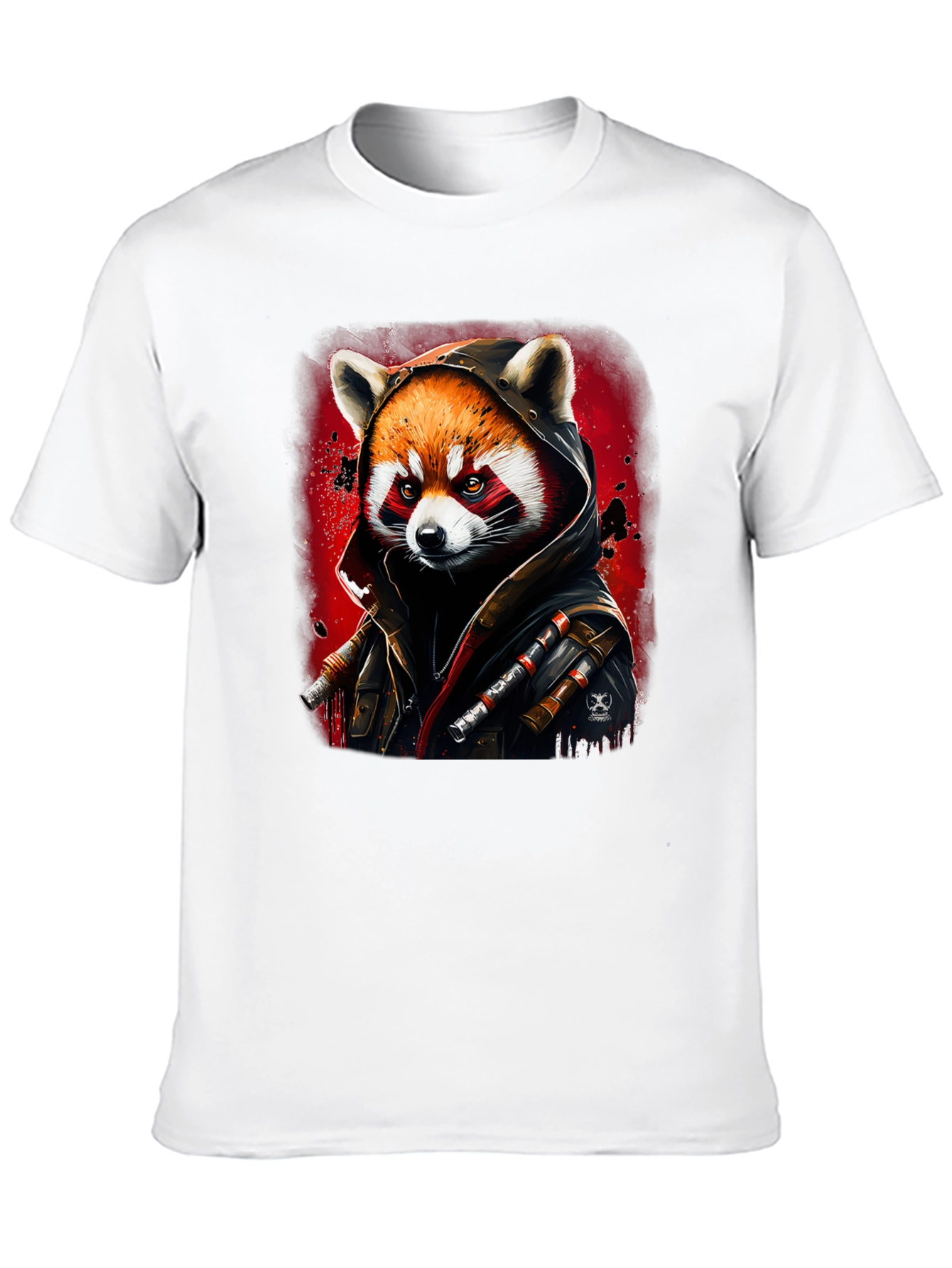 Red Panda Rogue Black T-Shirt
