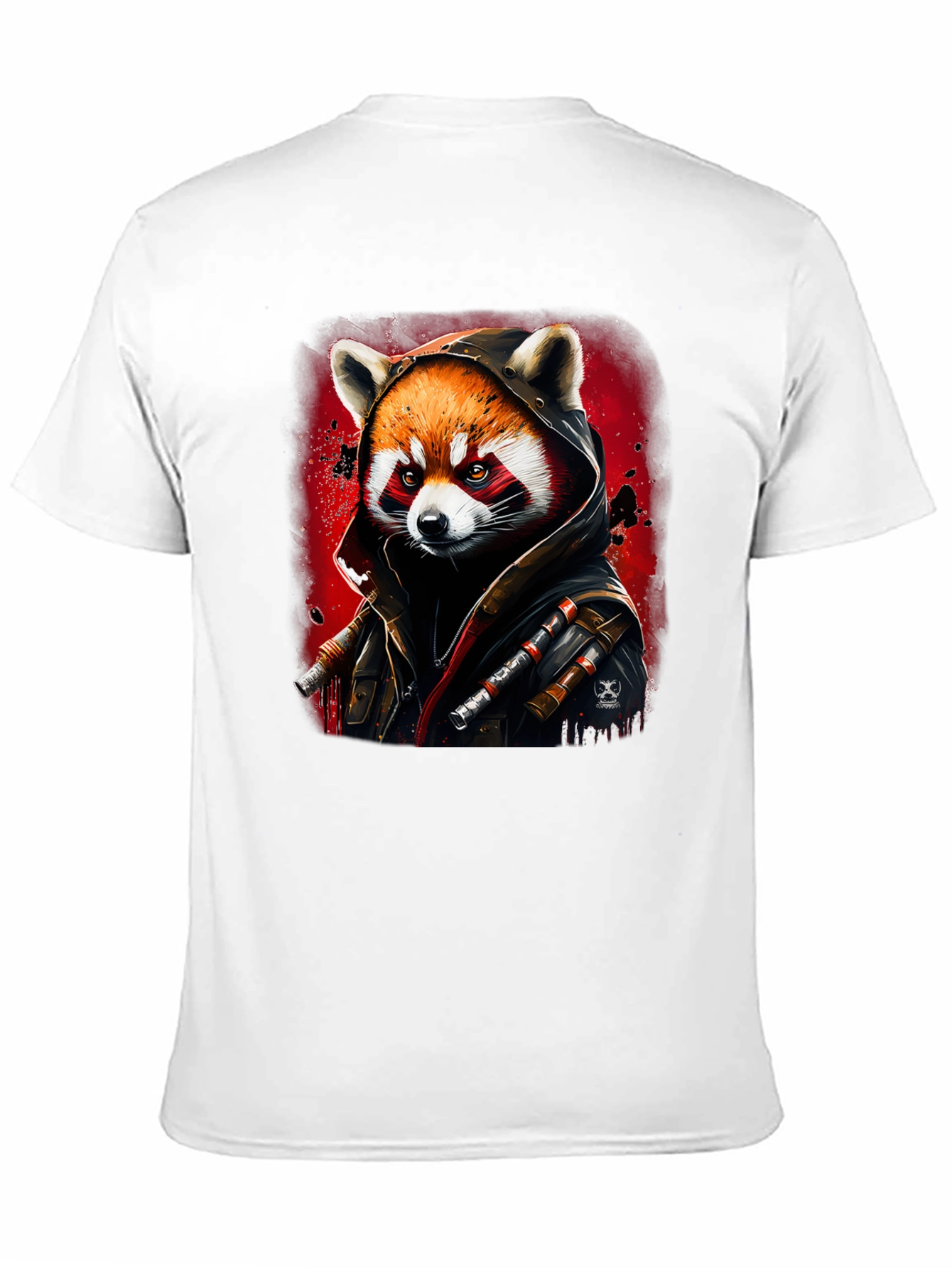 Red Panda Rogue Black T-Shirt