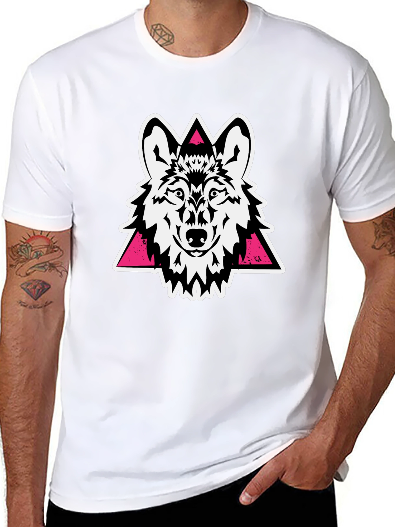 Wolf Graphic Tee - Black Stylish Cotton T-Shirt
