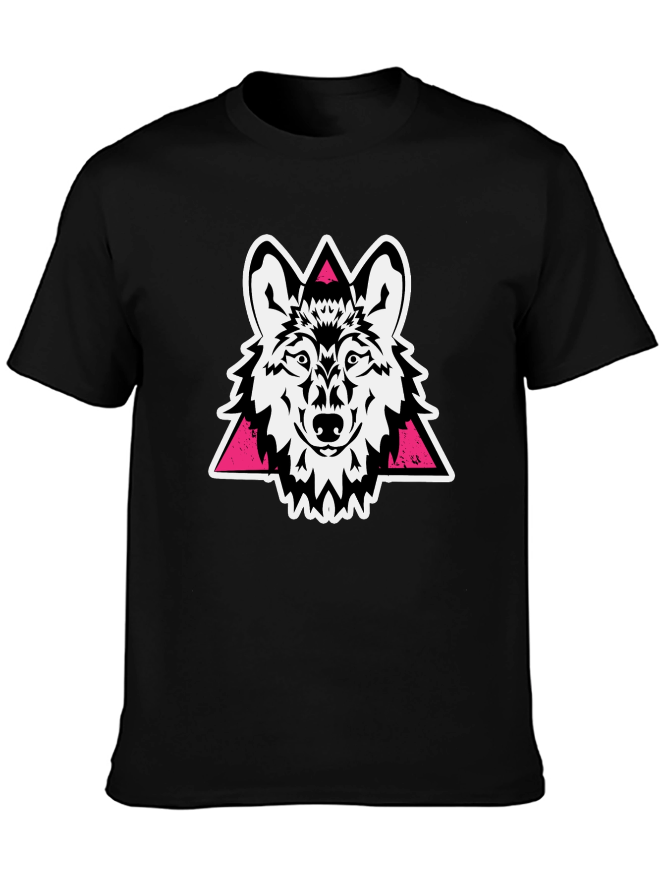 Wolf Graphic Tee - Black Stylish Cotton T-Shirt