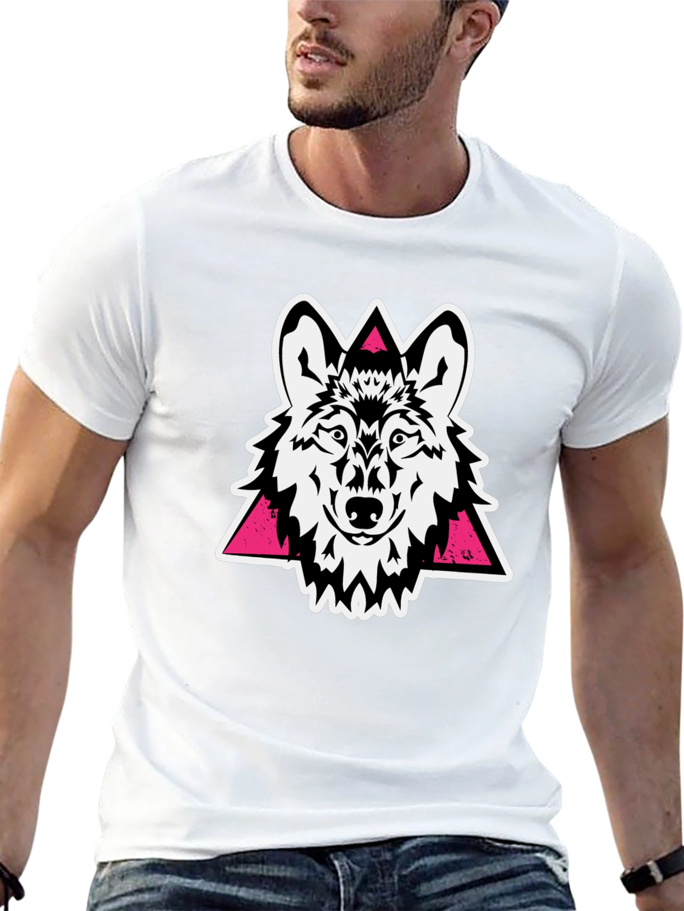 Wolf Graphic Tee - Black Stylish Cotton T-Shirt