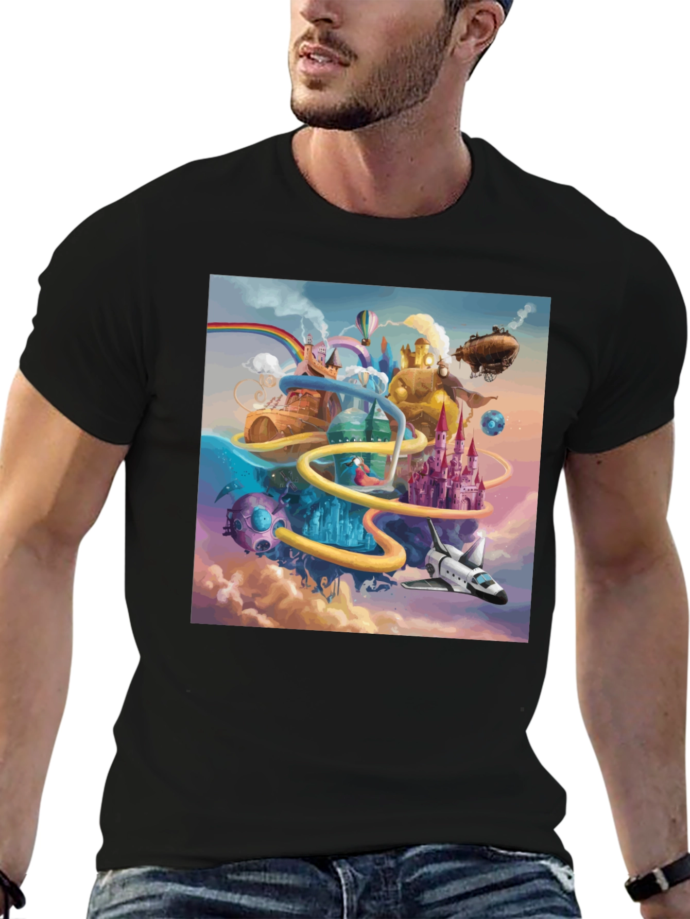 Fantasy World Graphic Tee - Unique Design