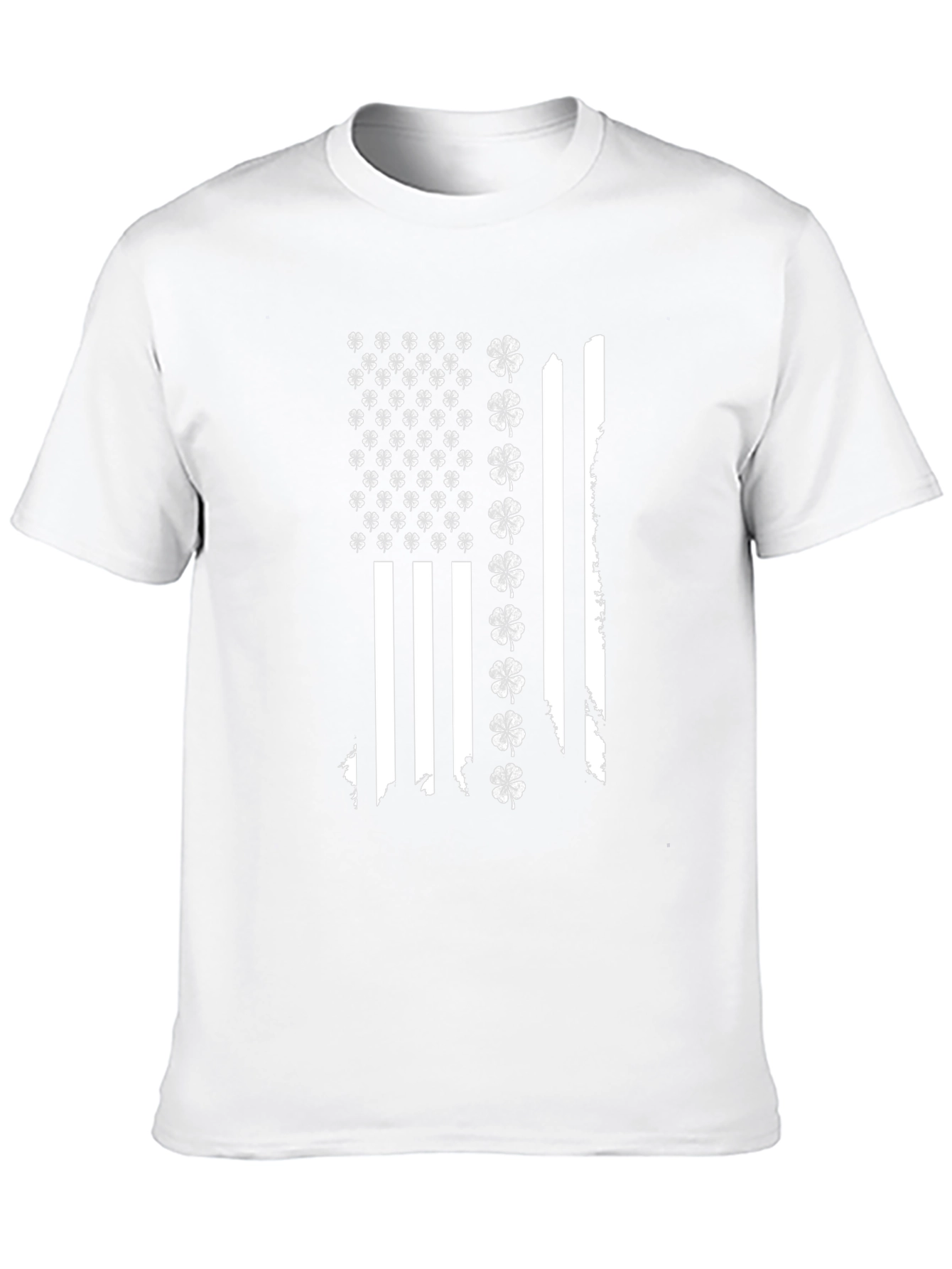 Shamrock American Flag Black T-Shirt