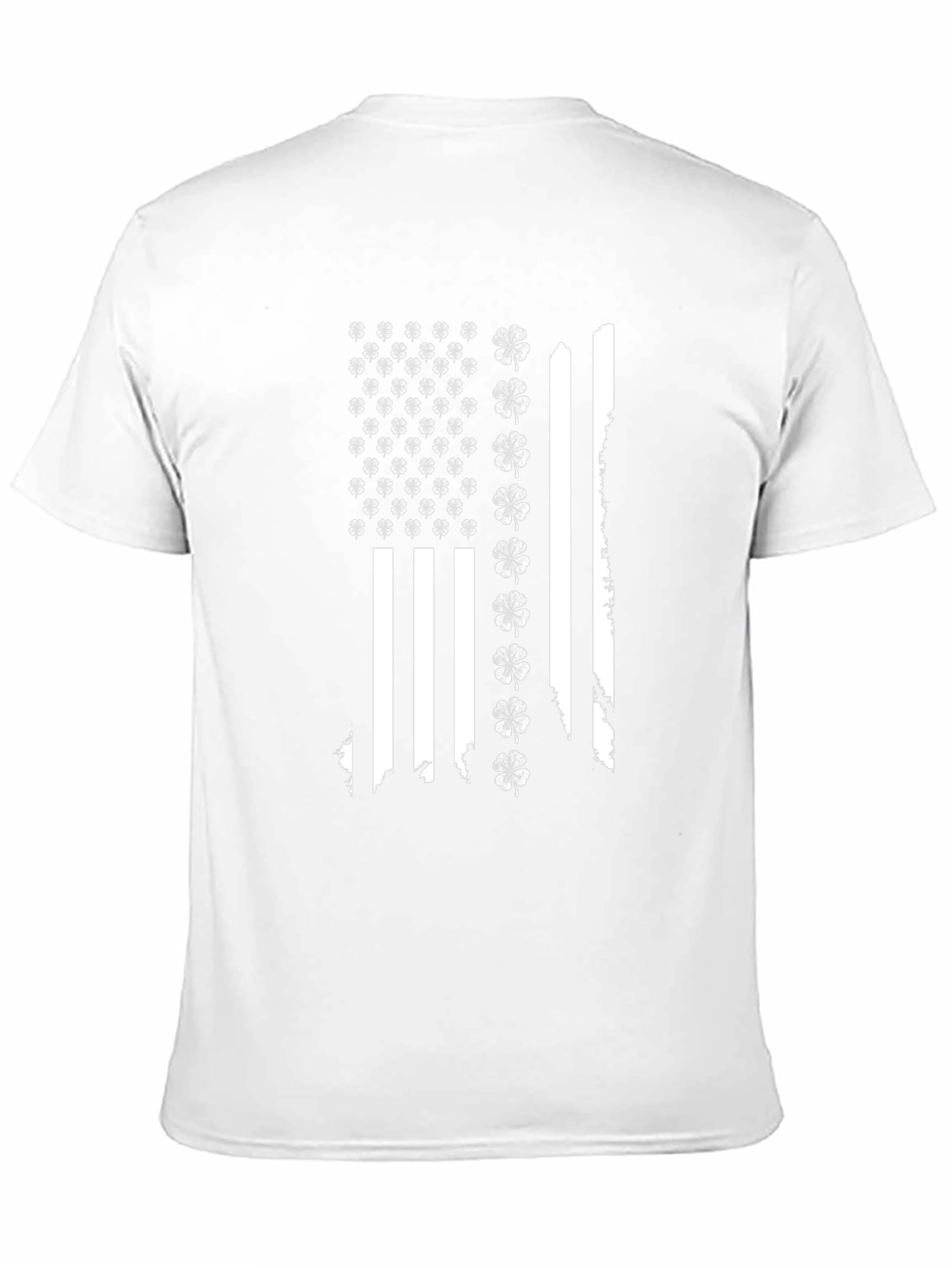 Shamrock American Flag Black T-Shirt