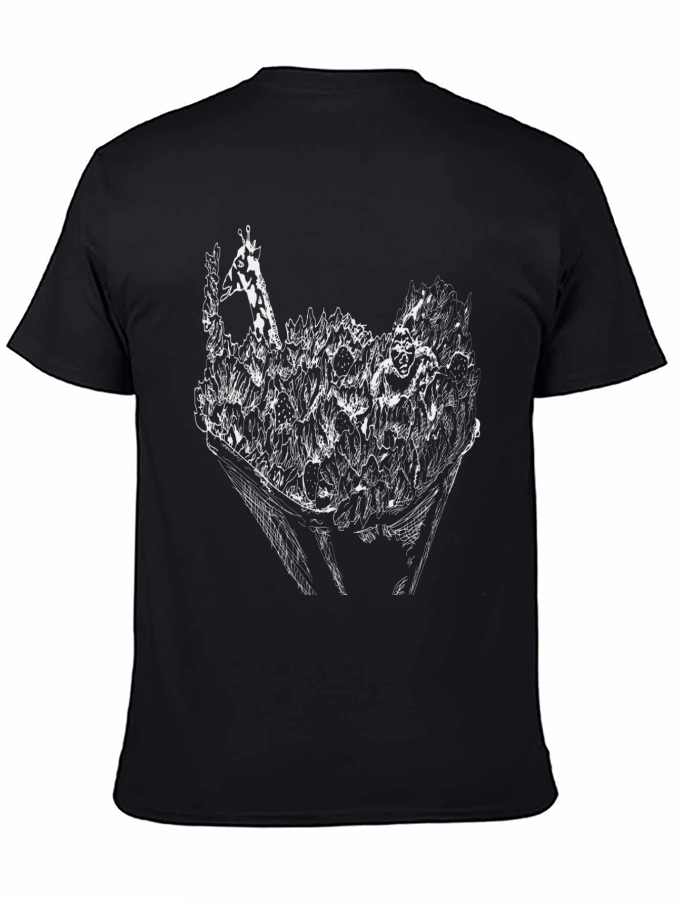 Abstract Black Graphic Tee - Unique Artwork T-Shirt